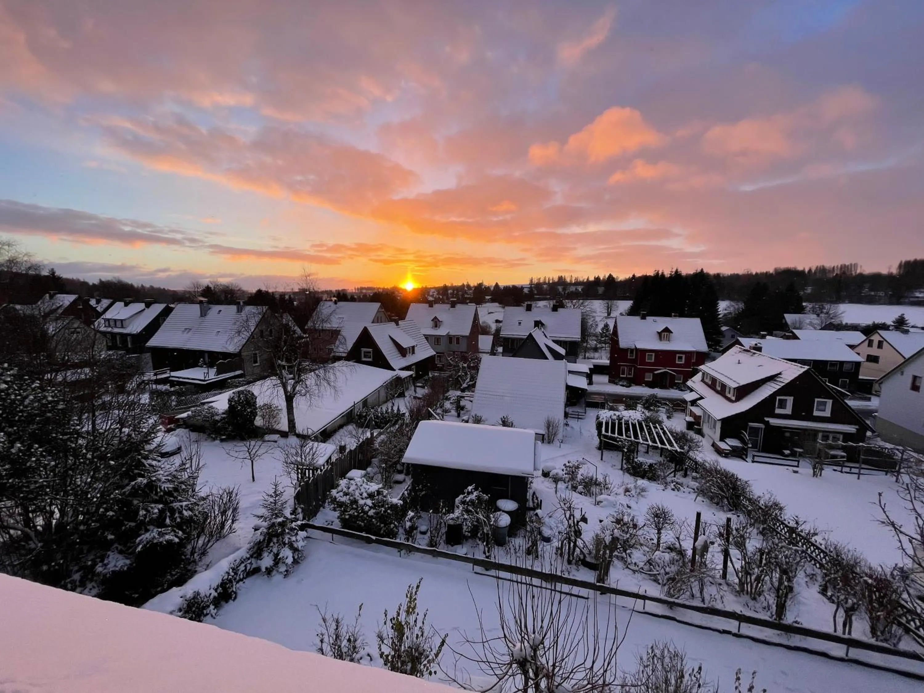 Sunrise in Ferienwohnung Jule Braunlage