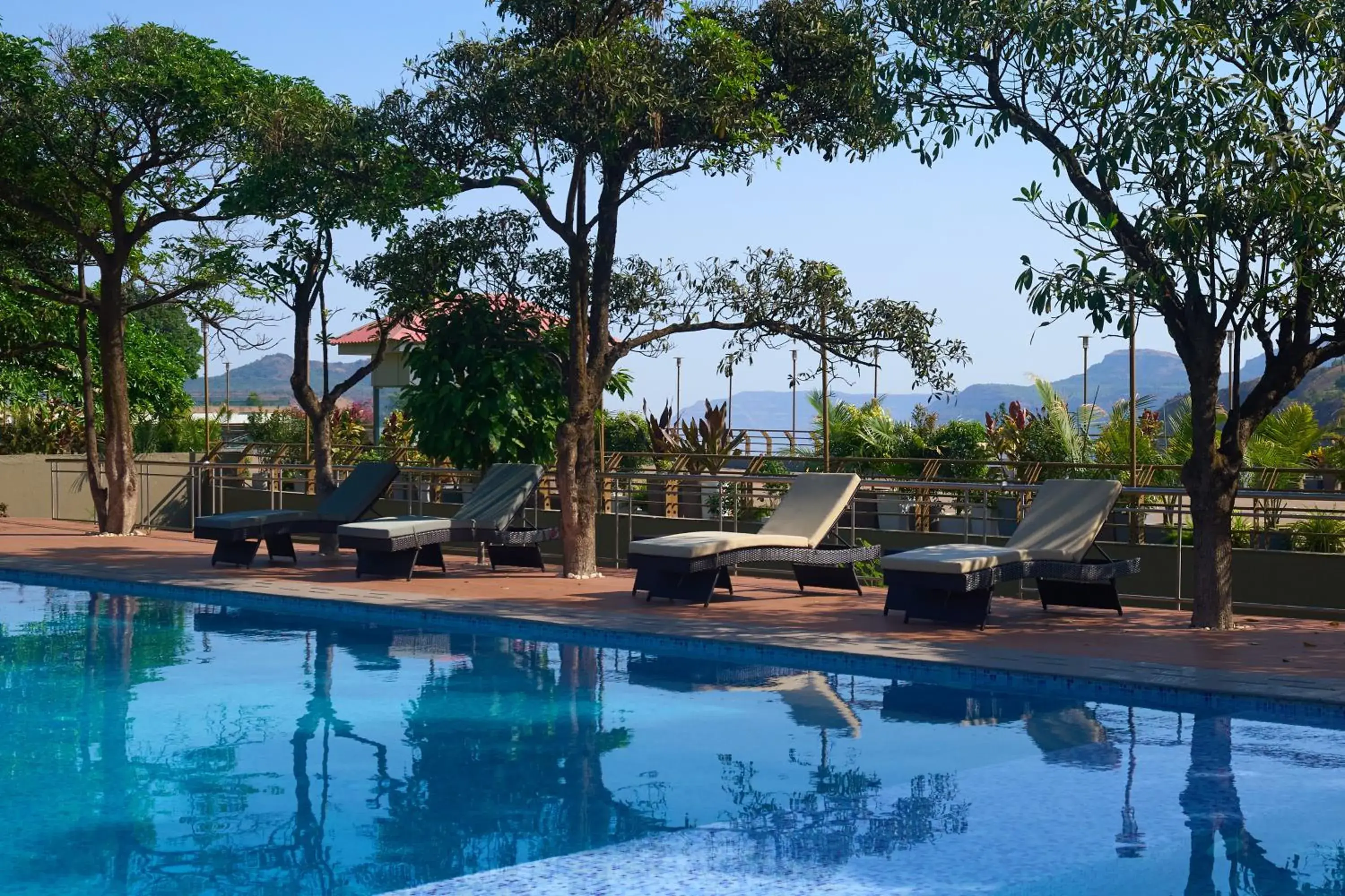 Swimming pool in Ikshana Resort and Spa, Khandala Swimming pool in Ikshana Resort and Spa, Khandala