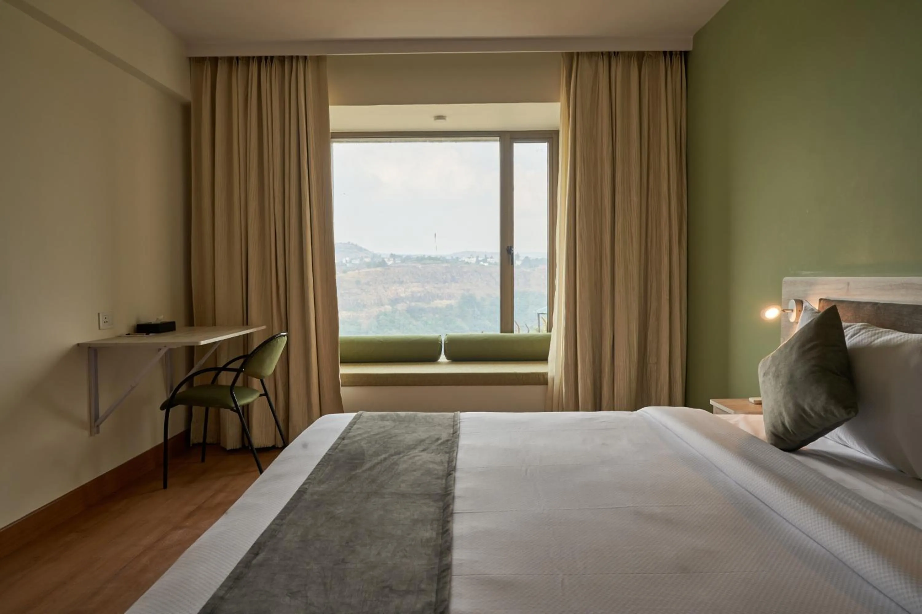 View (from property/room), Bed in Ikshana Resort and Spa, Khandala