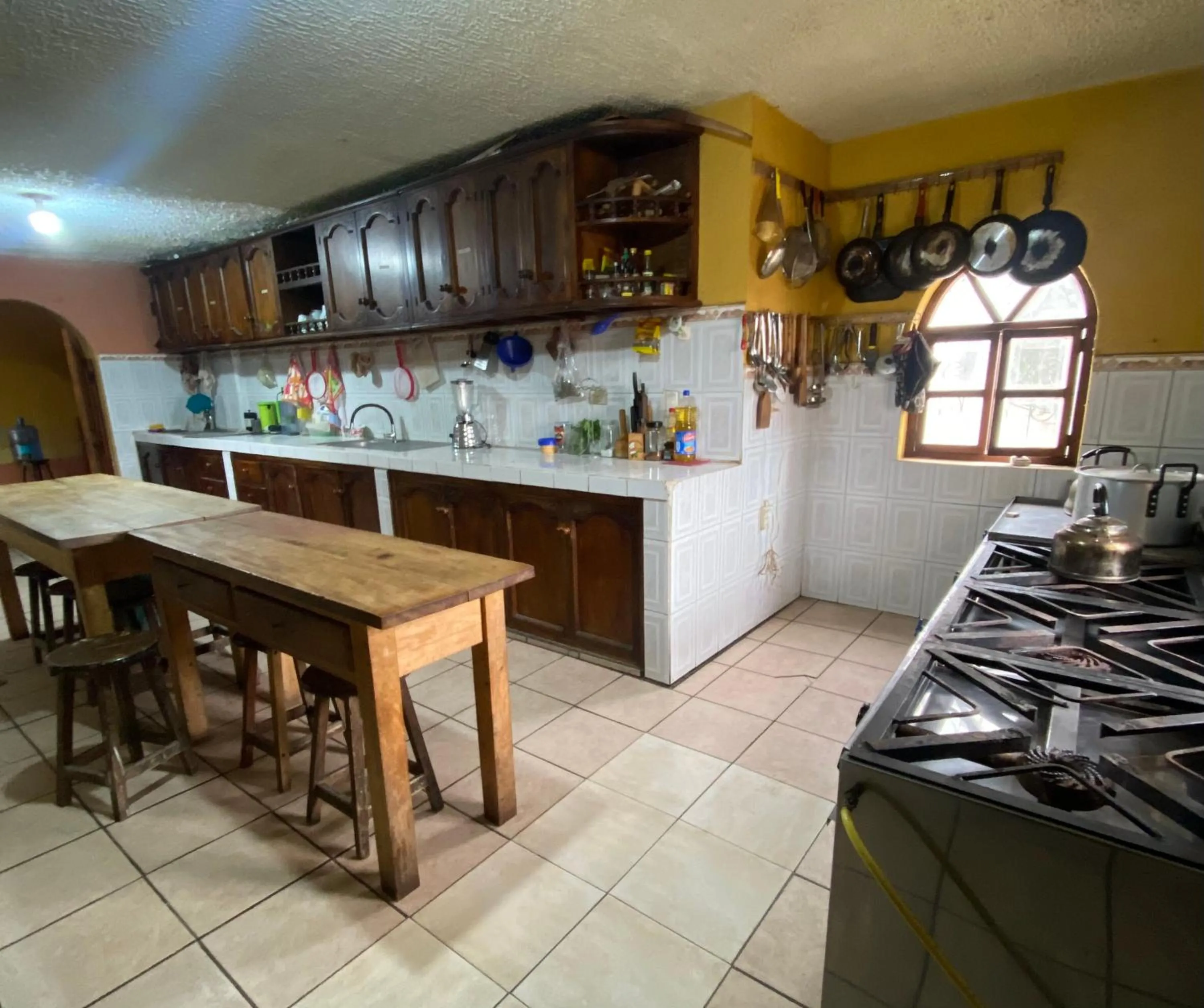 Kitchen or kitchenette in Hostal Curiñan