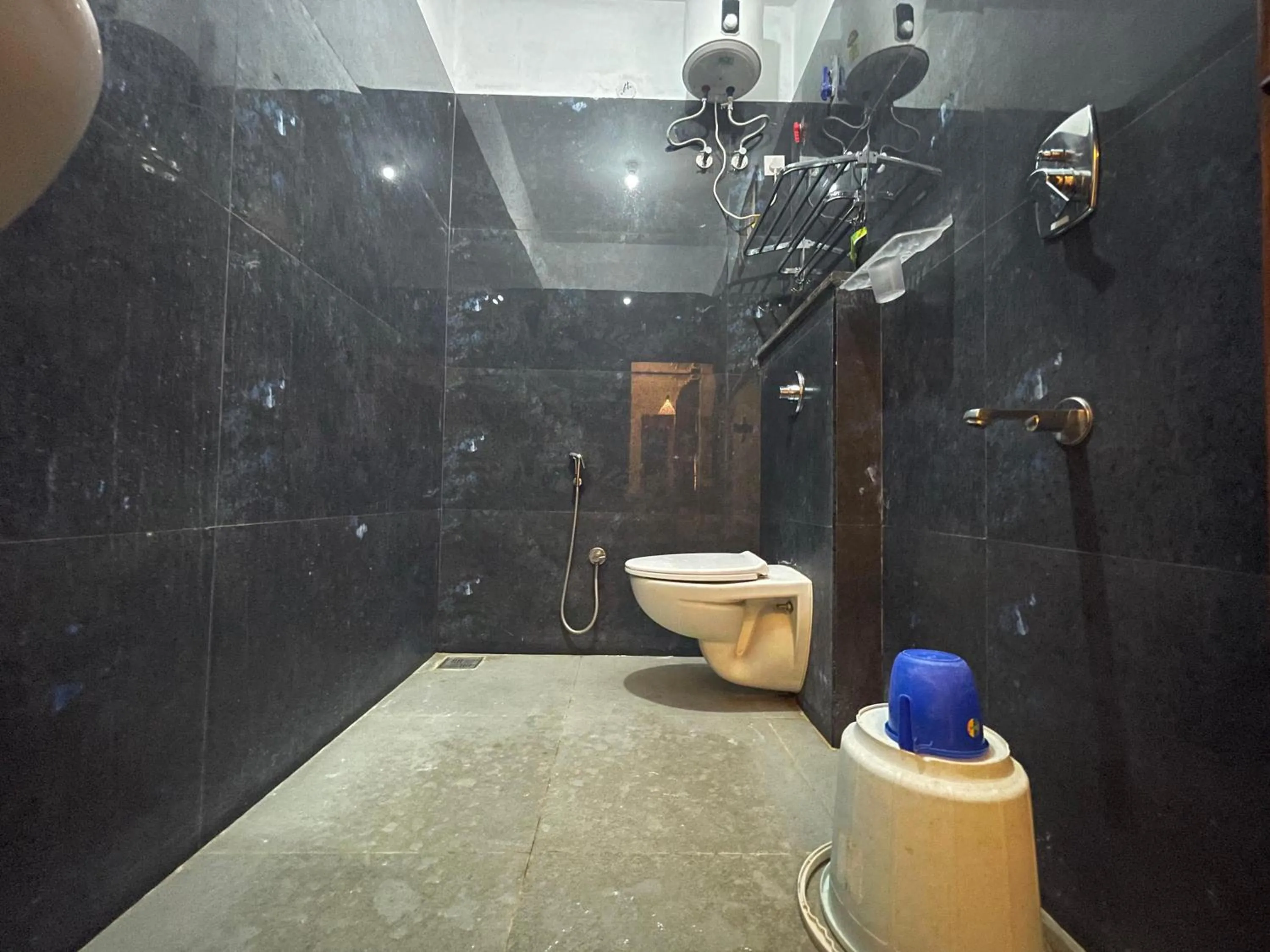 Bathroom in Lax Residency, White Town, Pondicherry