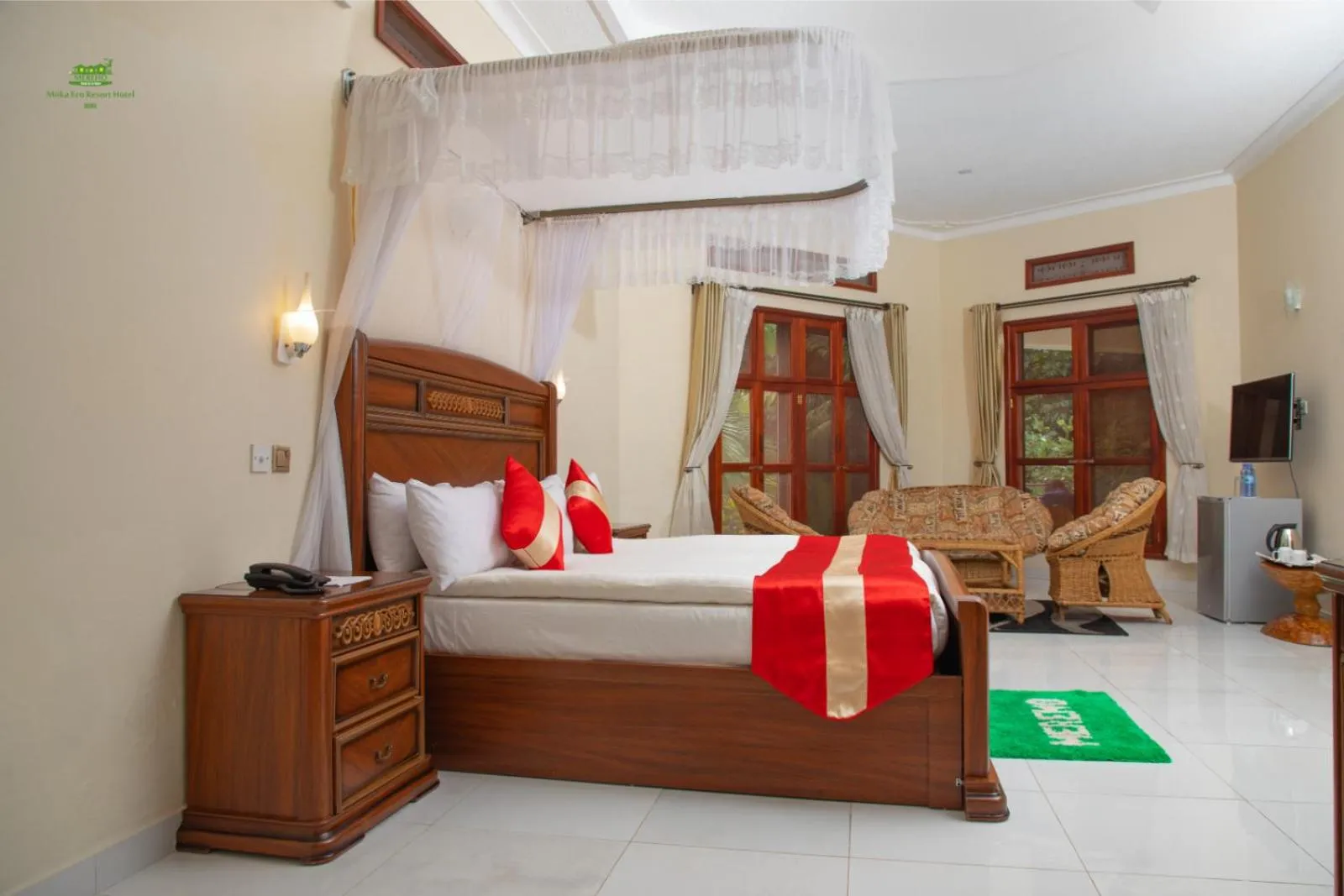 Bed in Miika Eco Resort Hotel