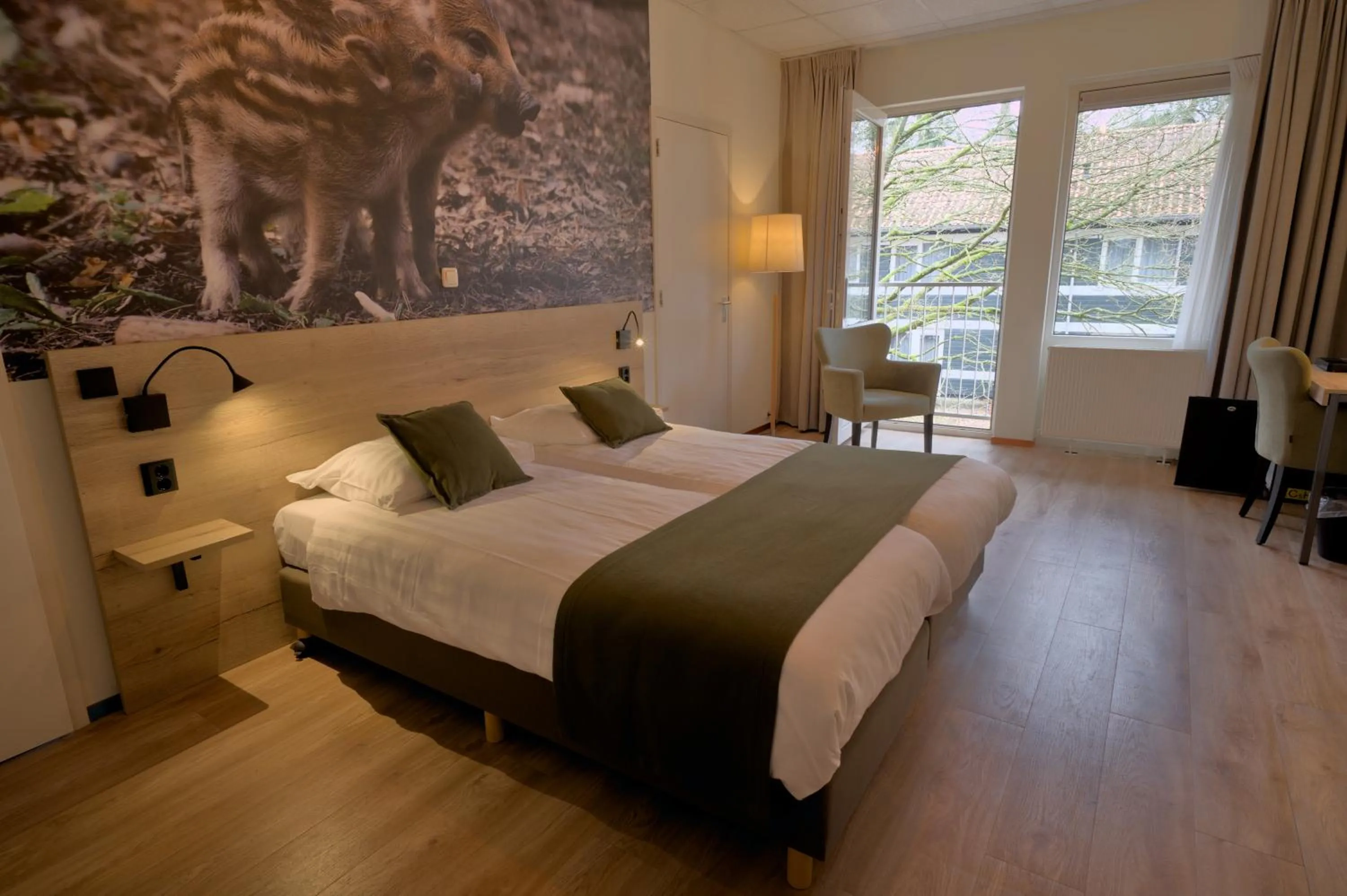 View (from property/room), Bed in Hotel de Stoppelberg