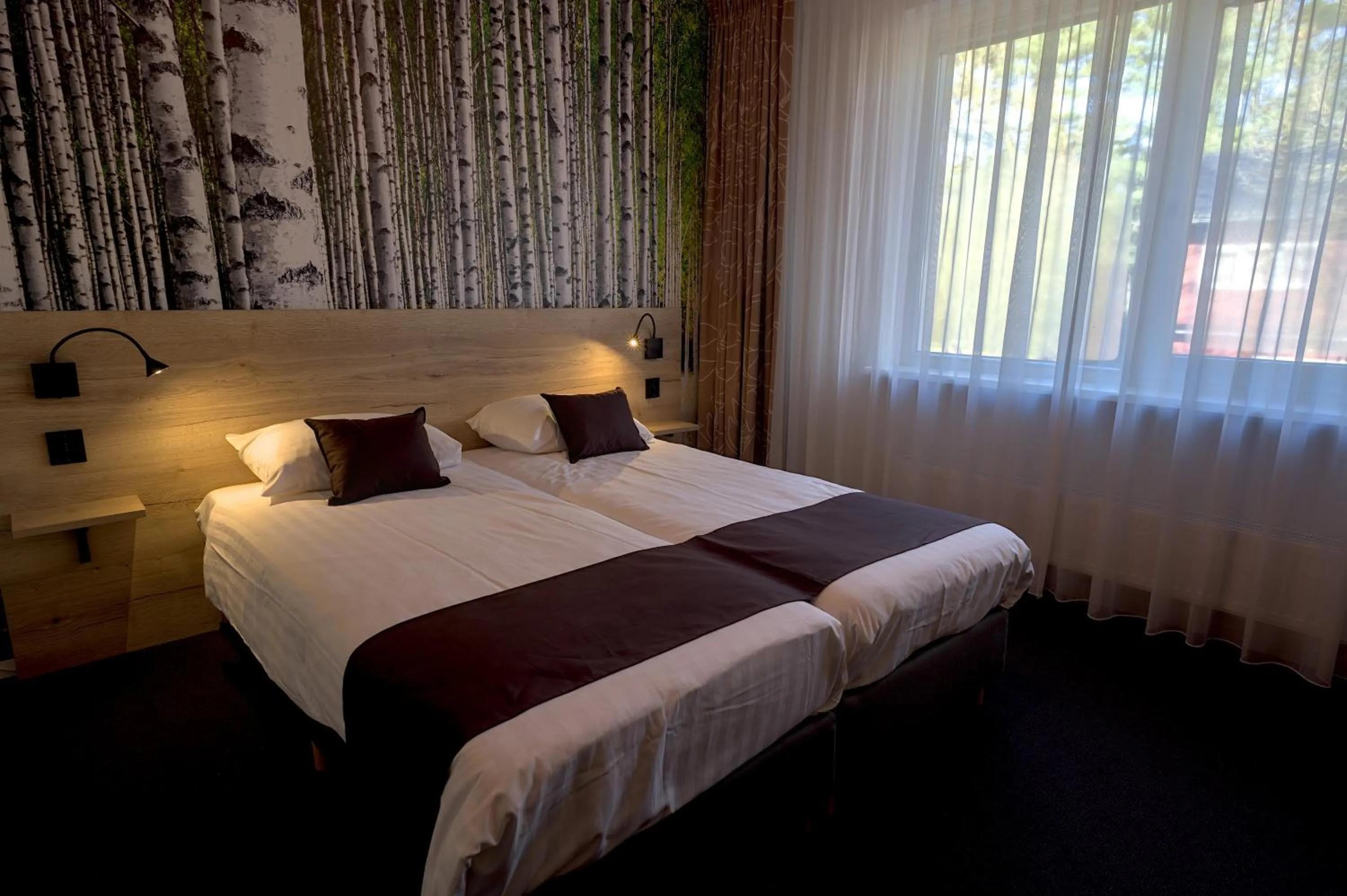 View (from property/room), Bed in Hotel de Stoppelberg