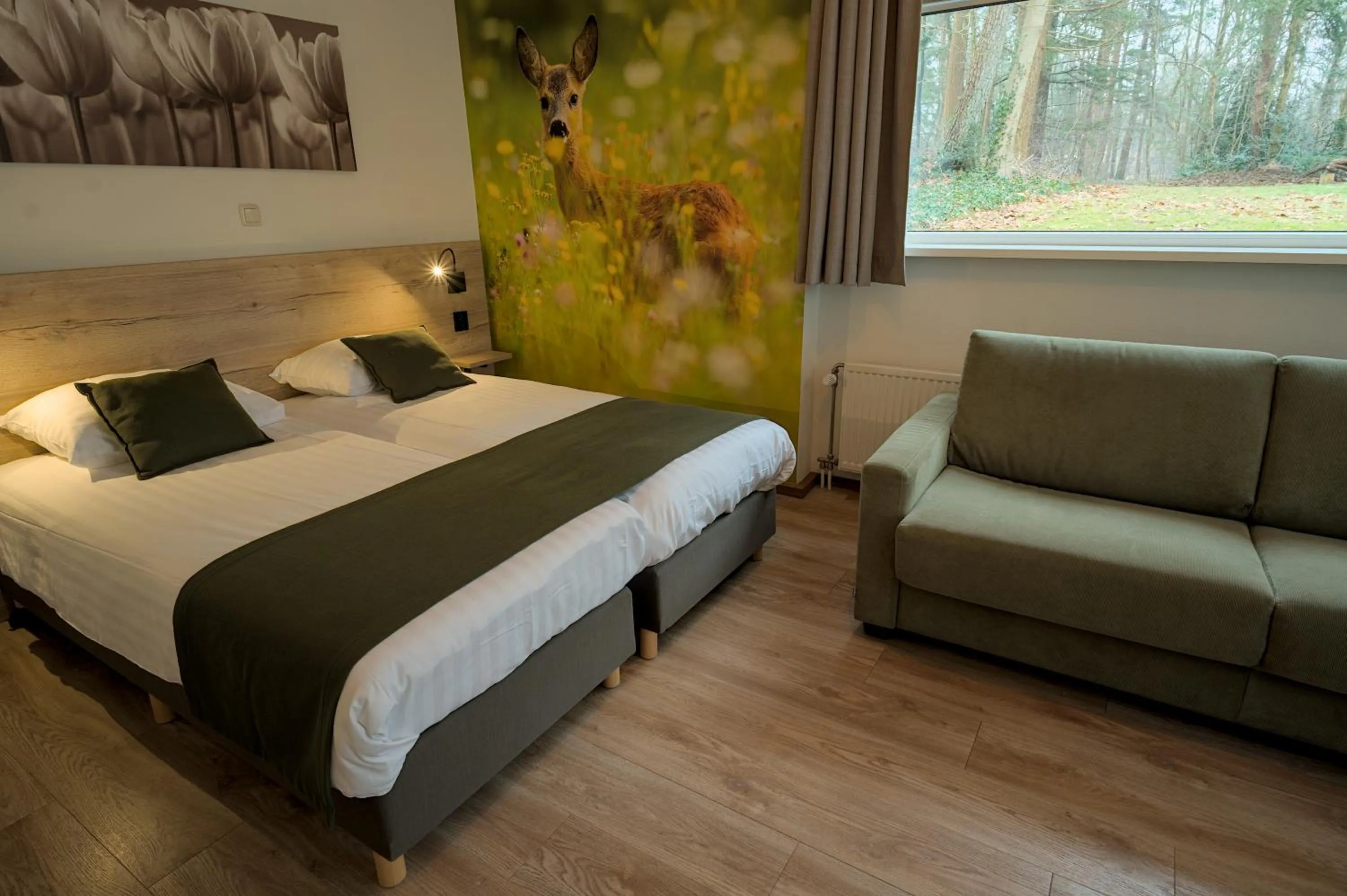 View (from property/room), Bed in Hotel de Stoppelberg