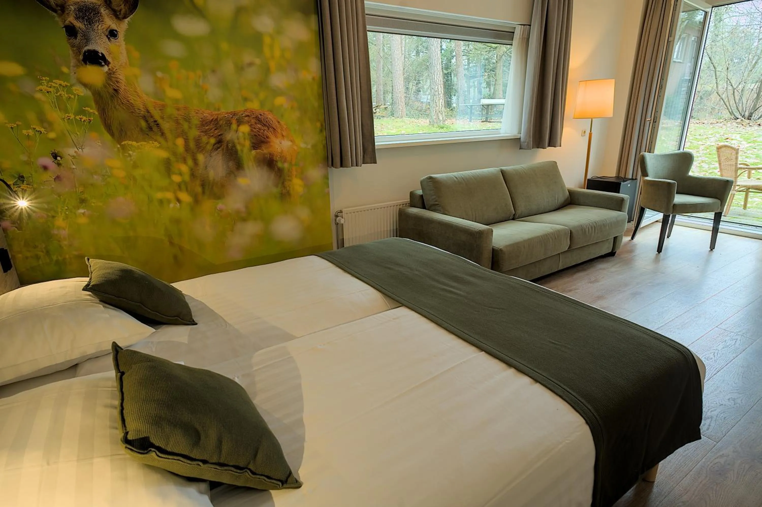 View (from property/room), Bed in Hotel de Stoppelberg