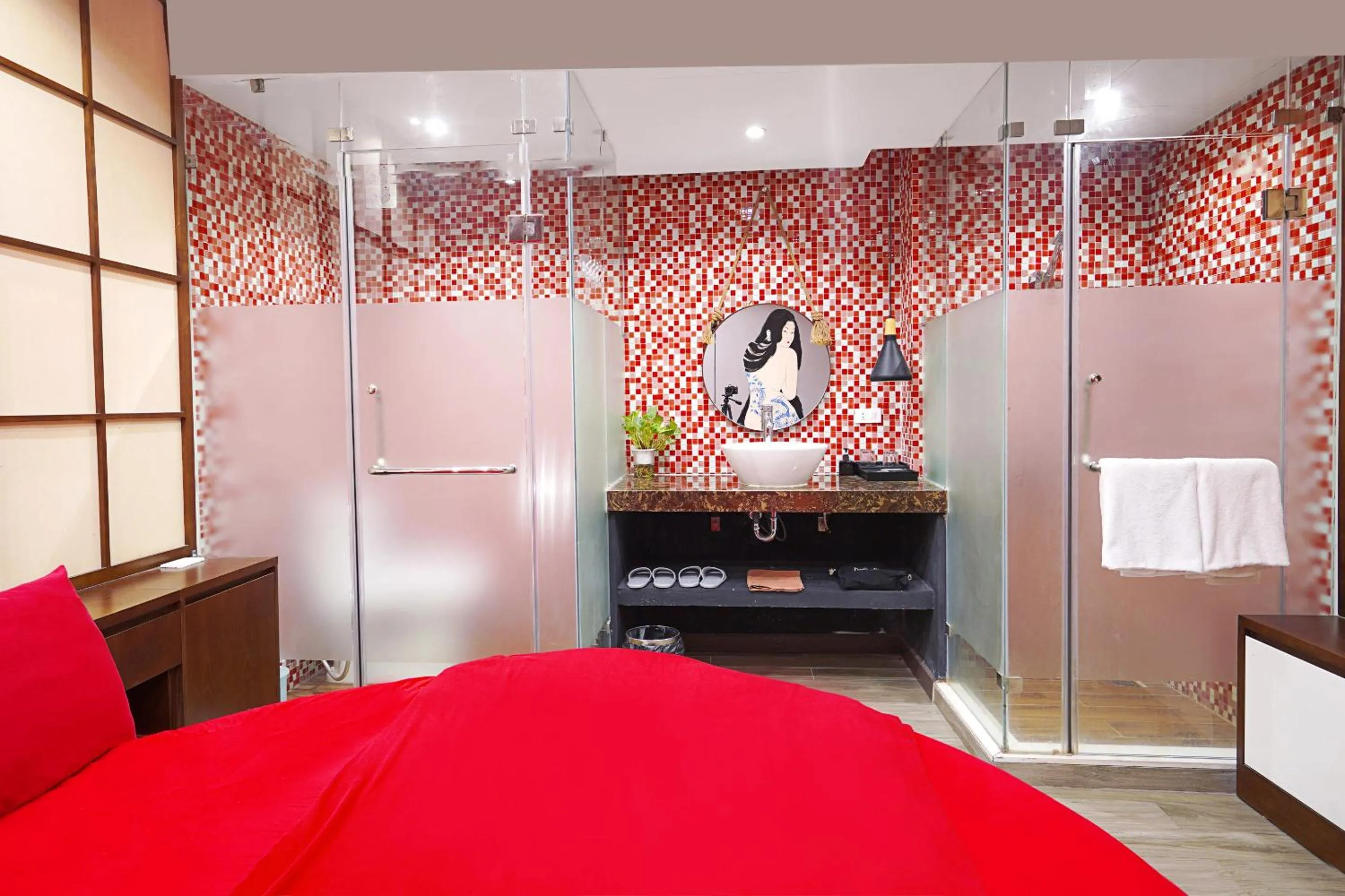 Bathroom, Bed in 69 Boutique by Minova