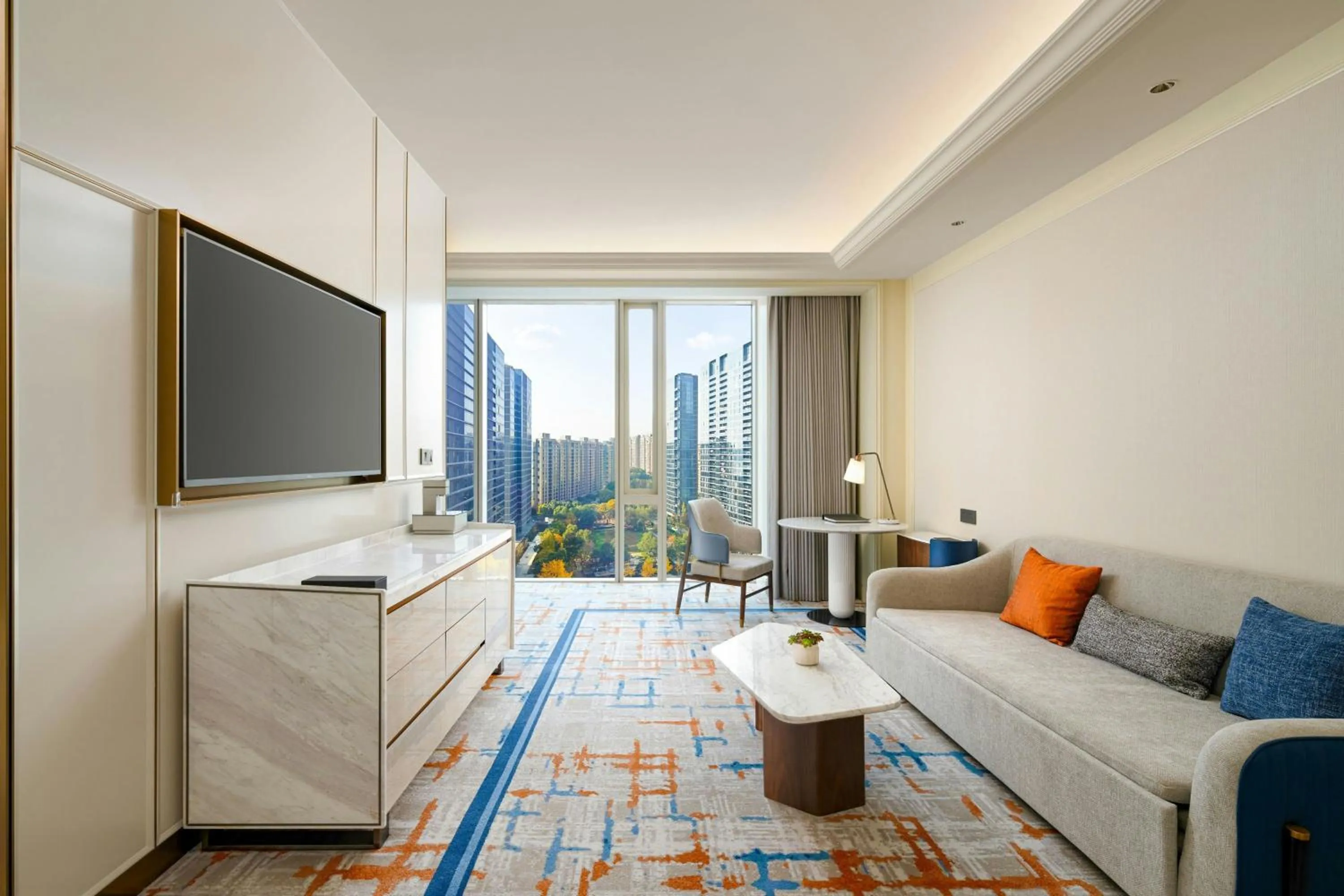 Living room in The Azure Qiantang, a Luxury Collection Hotel, Hangzhou