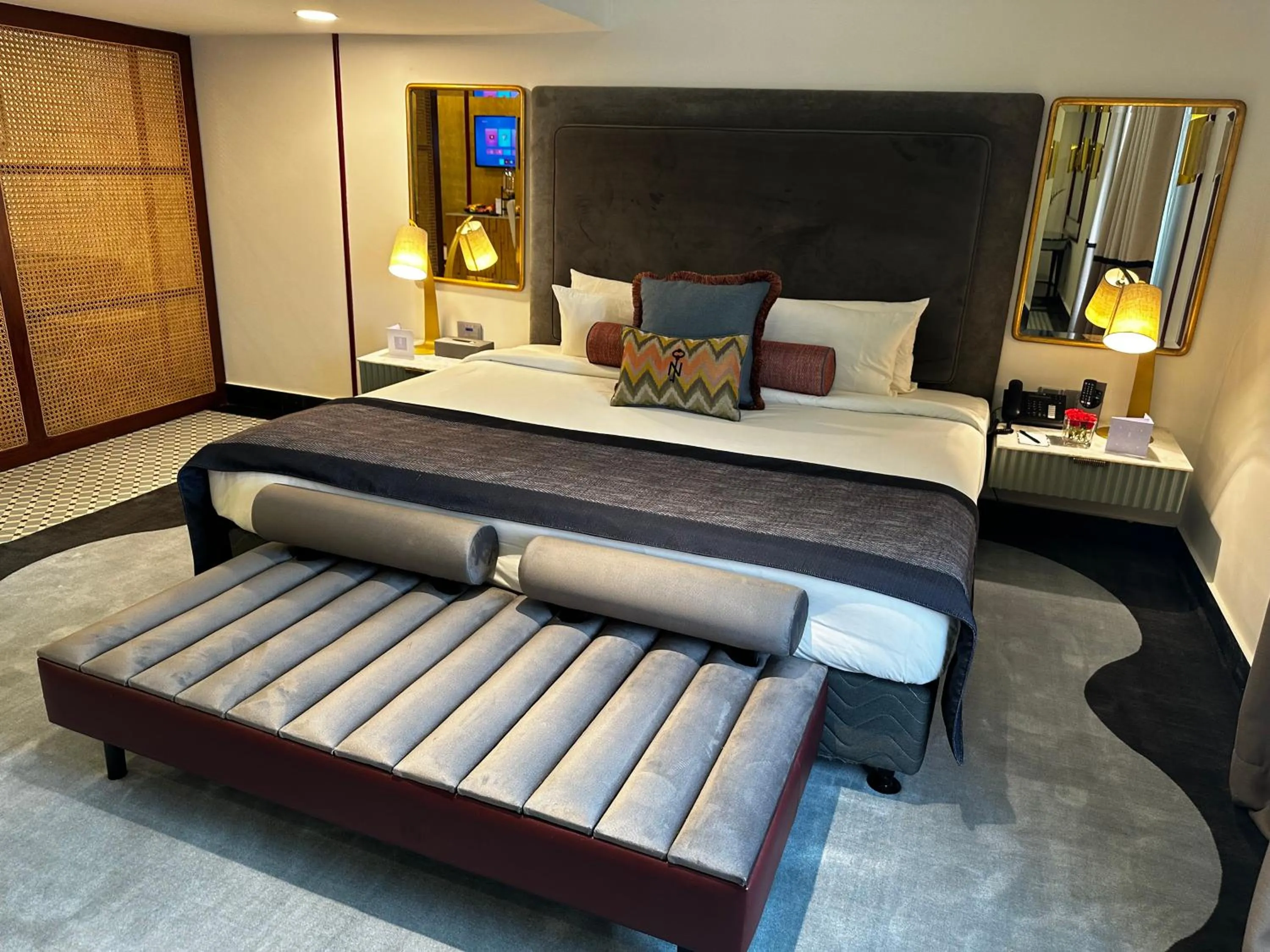 Bed in The Nishat Hotel