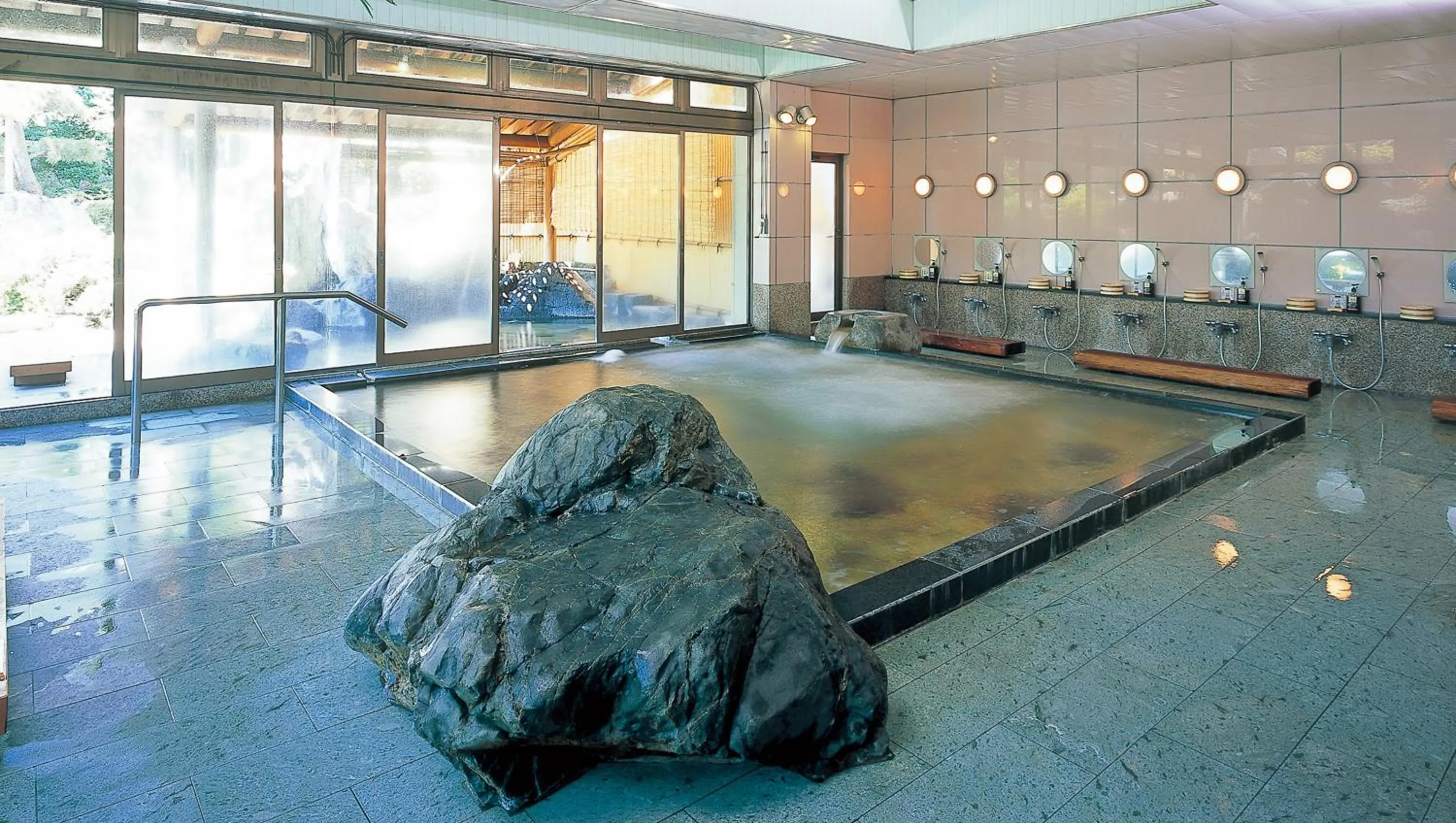 Hot Spring Bath in Isawa View Hotel