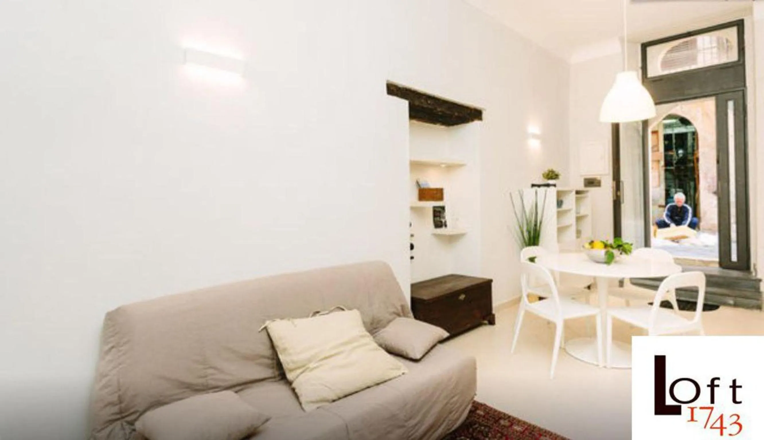 Living room in 1743 Loft