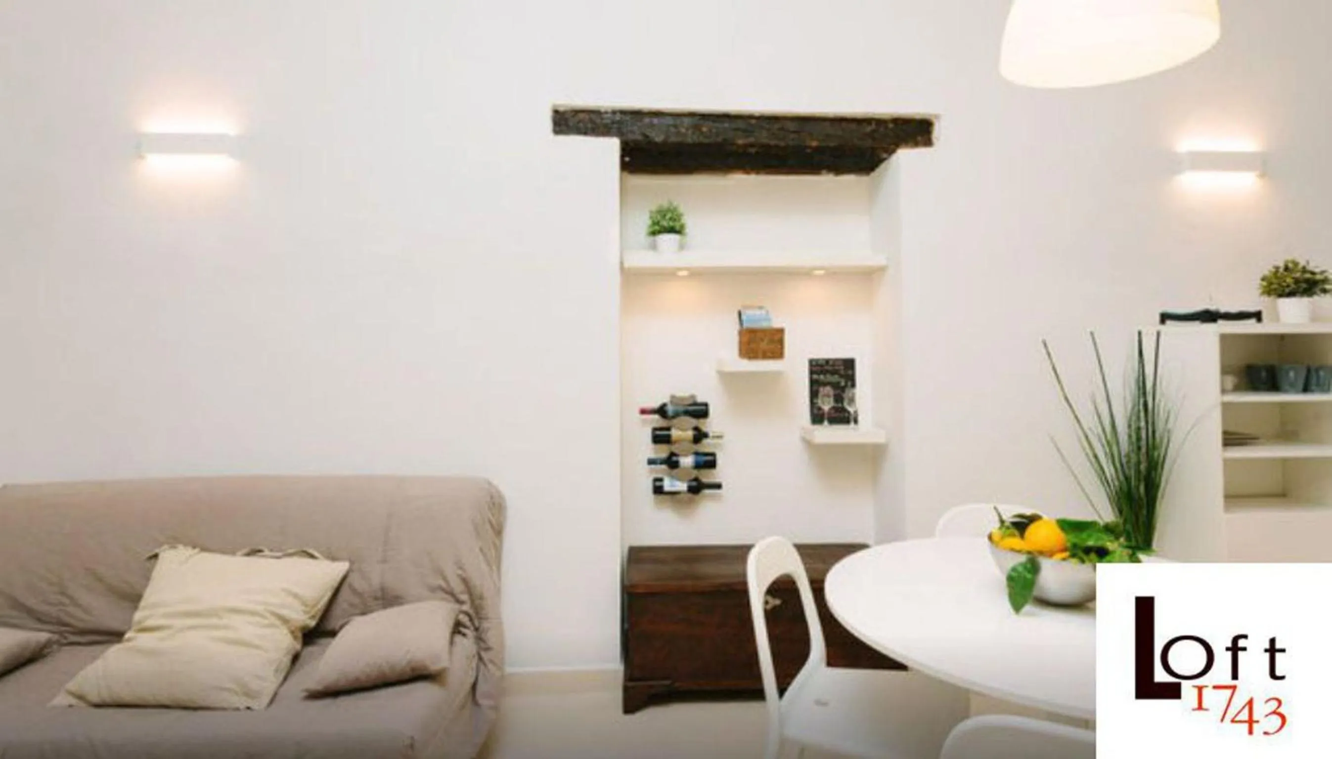 Living room in 1743 Loft