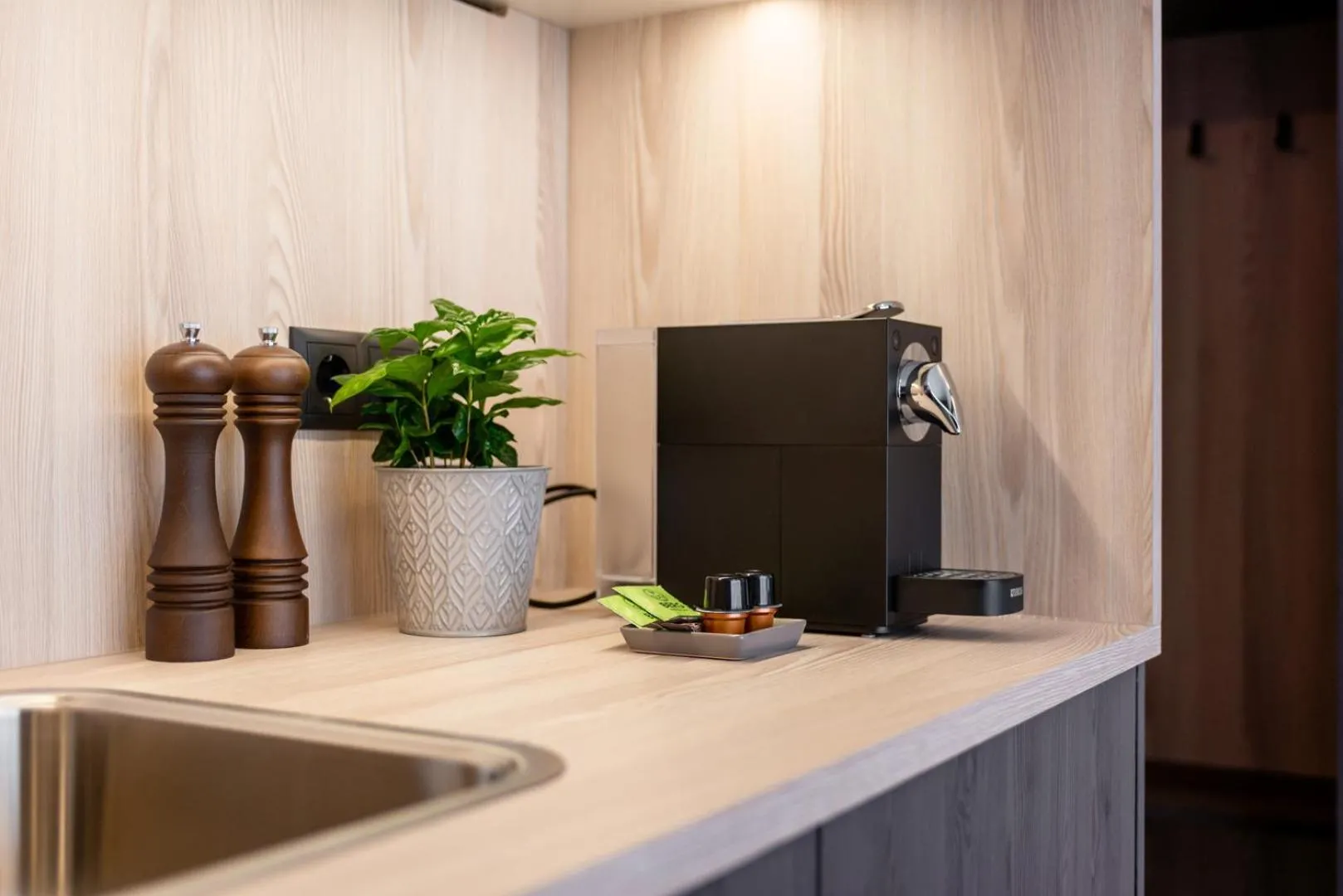 Kitchen or kitchenette in Hotel Novapart stay smart