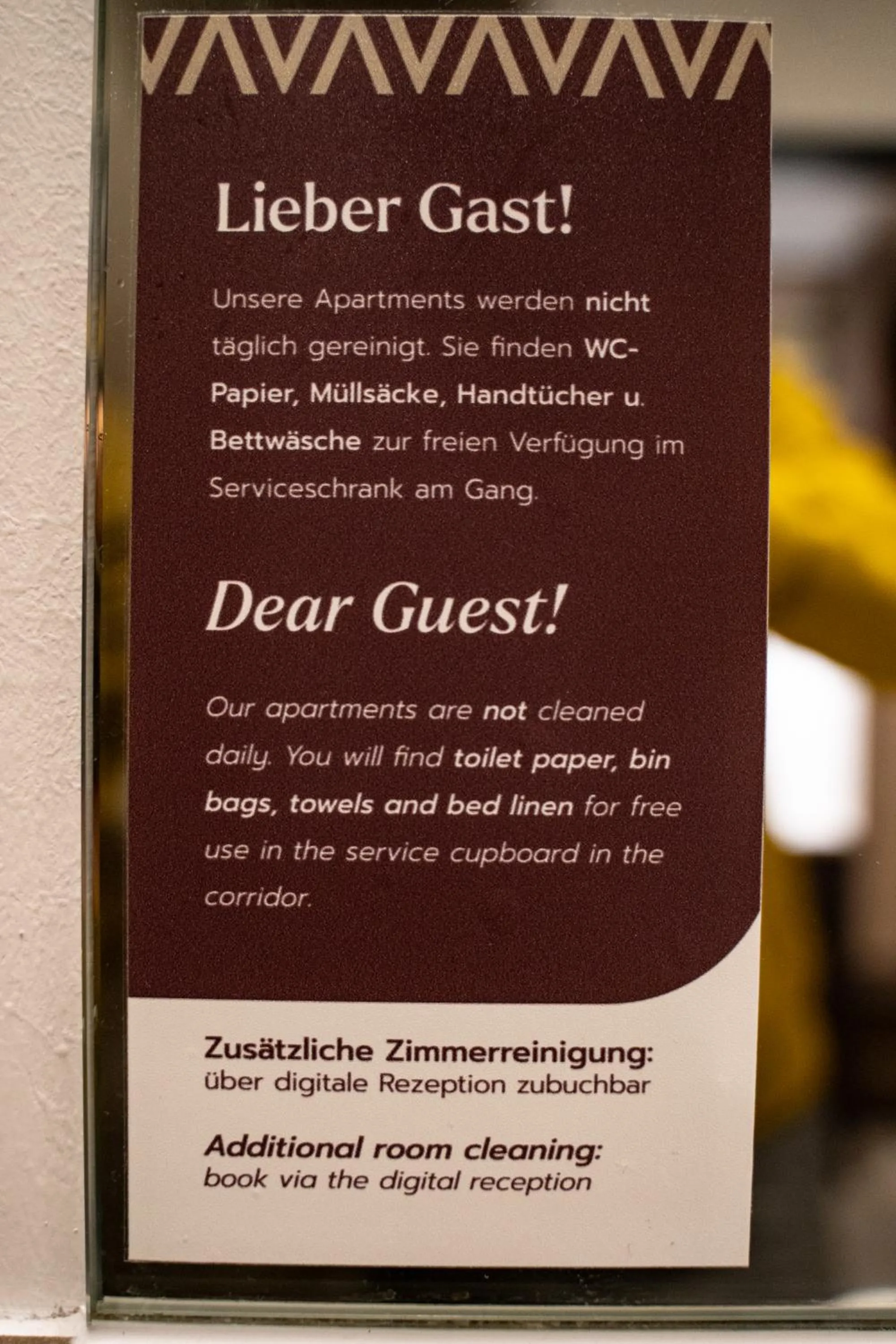 room service in Hotel Novapart stay smart