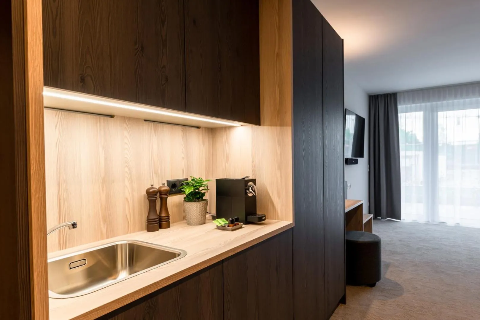 Kitchen or kitchenette in Hotel Novapart stay smart