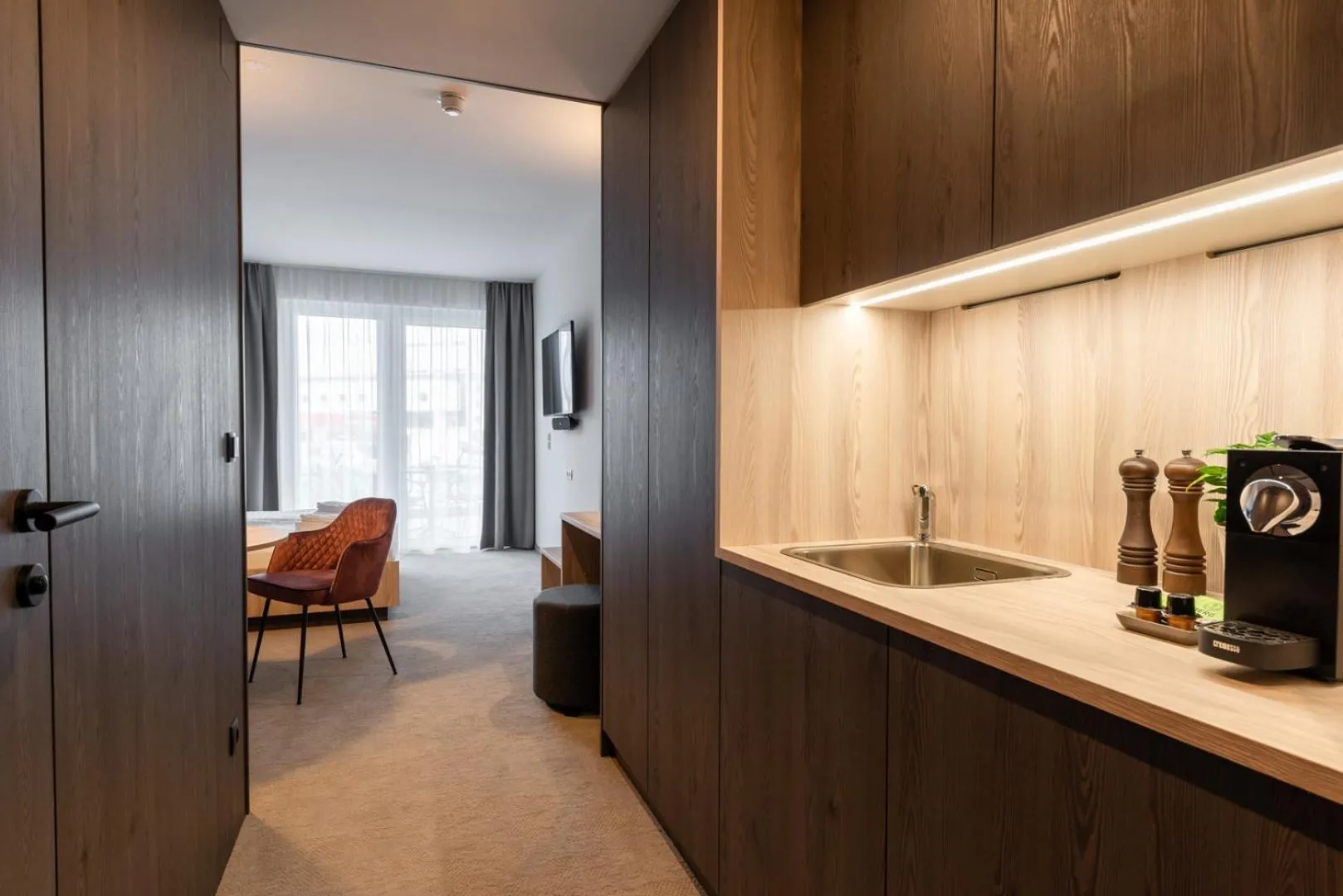 Kitchen or kitchenette in Hotel Novapart stay smart
