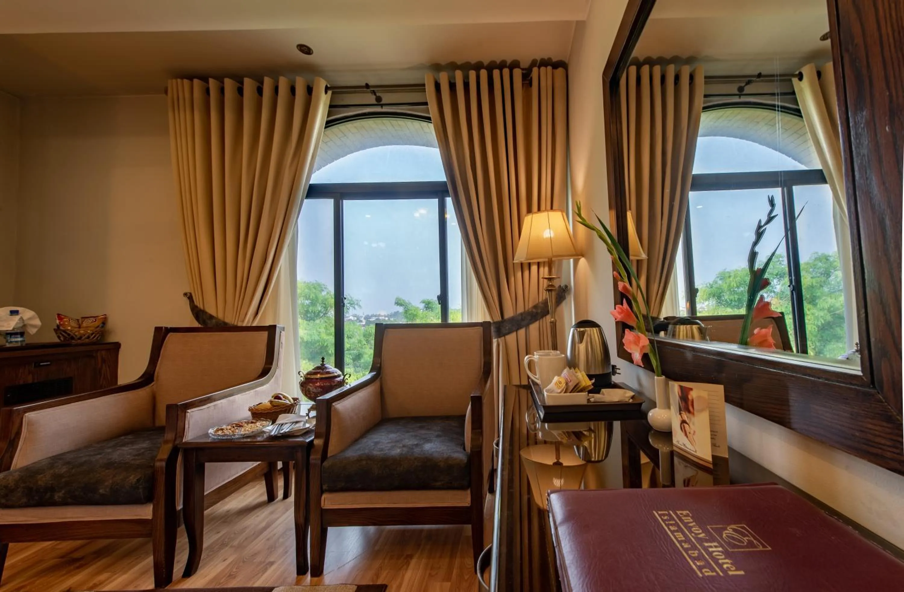 Seating area in Envoy Continental Hotel, Blue Area, Islamabad