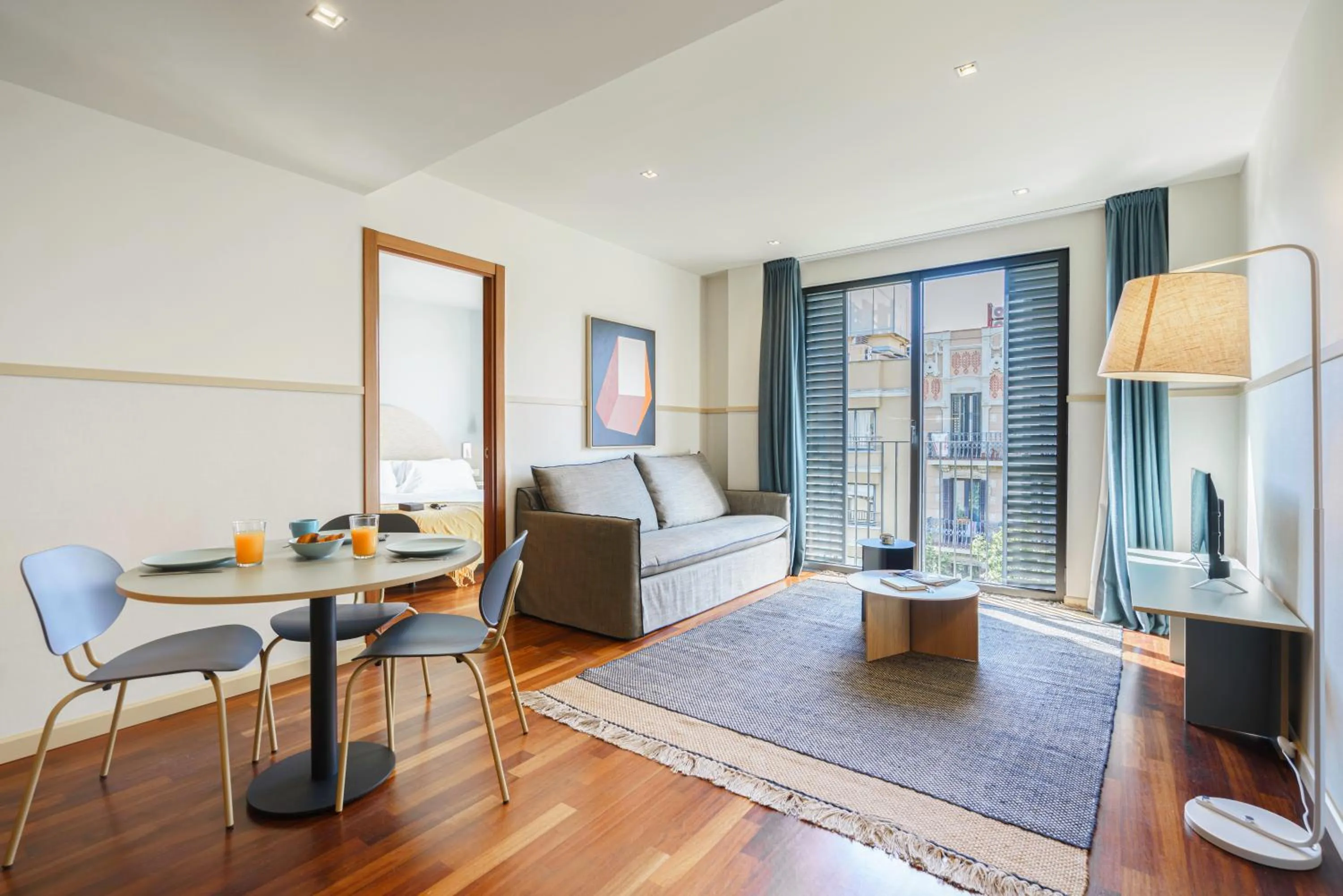 Living room in Aspasios Diagonal Art Apartments