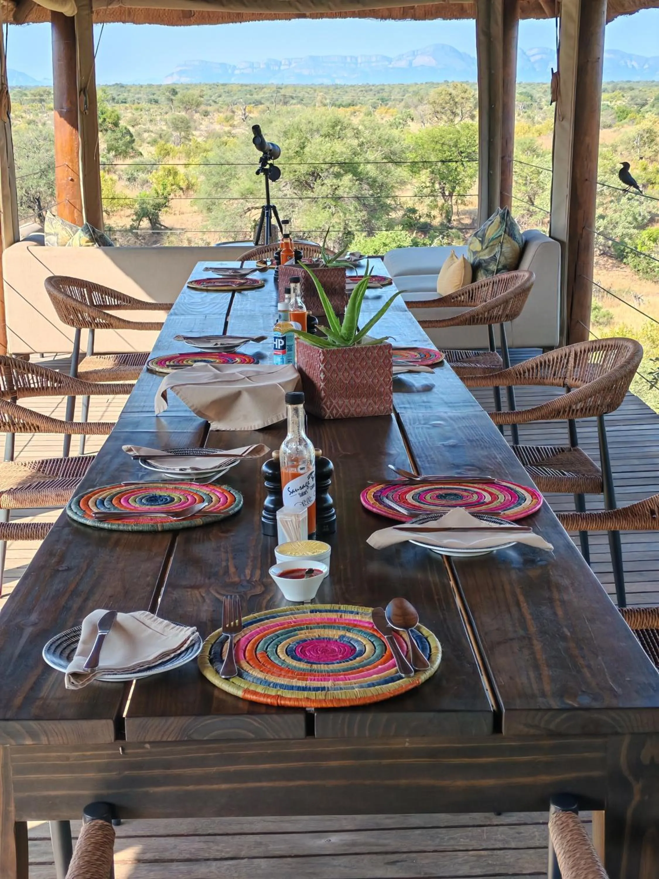 Dining area in Sausage Tree Safari Camp