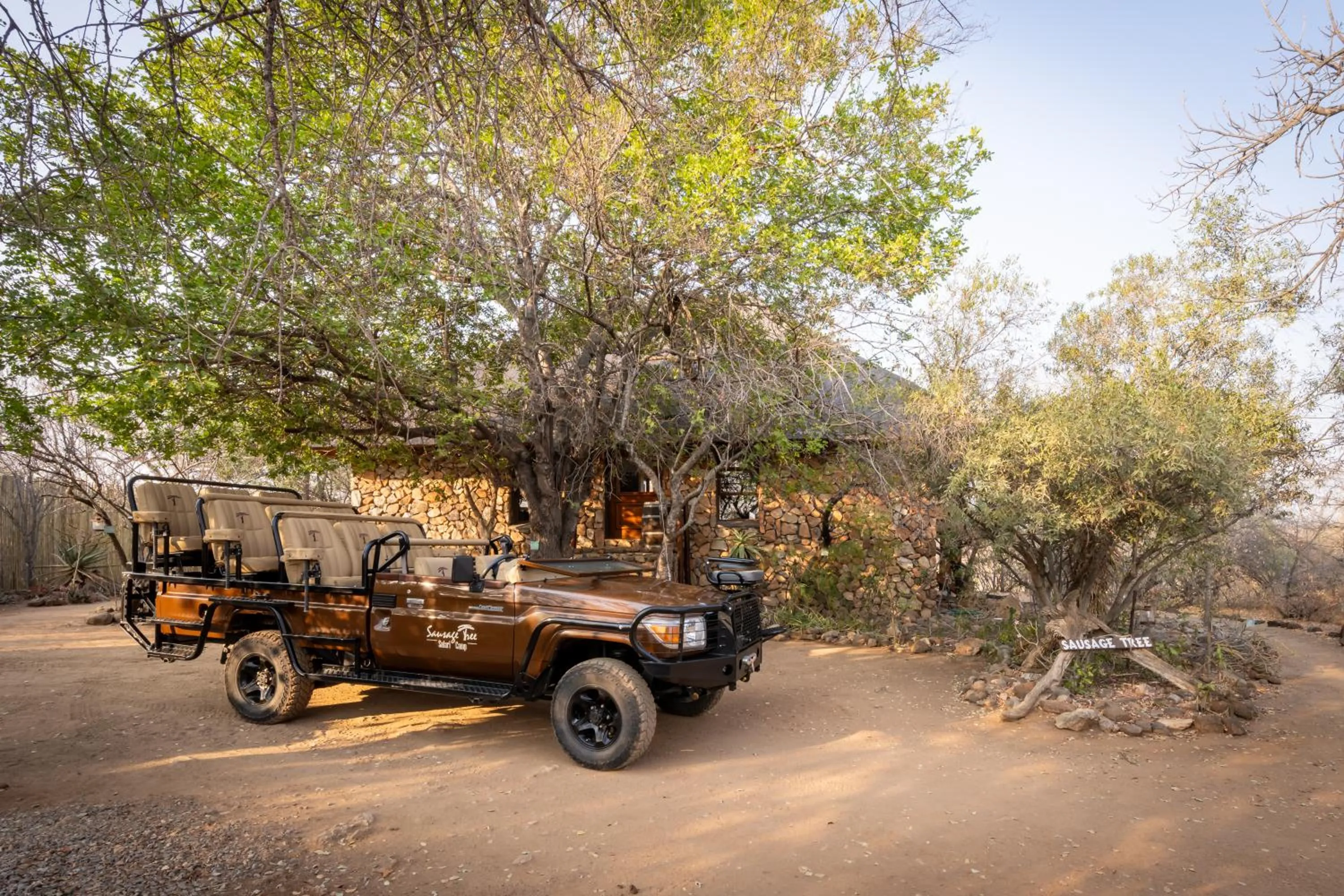 People in Sausage Tree Safari Camp
