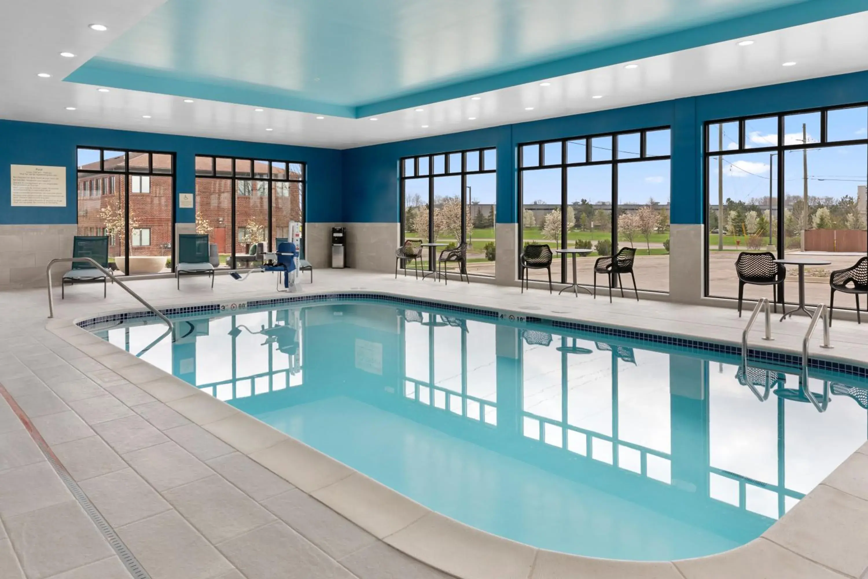 Pool view in Hampton Inn Saline Pool view in Hampton Inn Saline