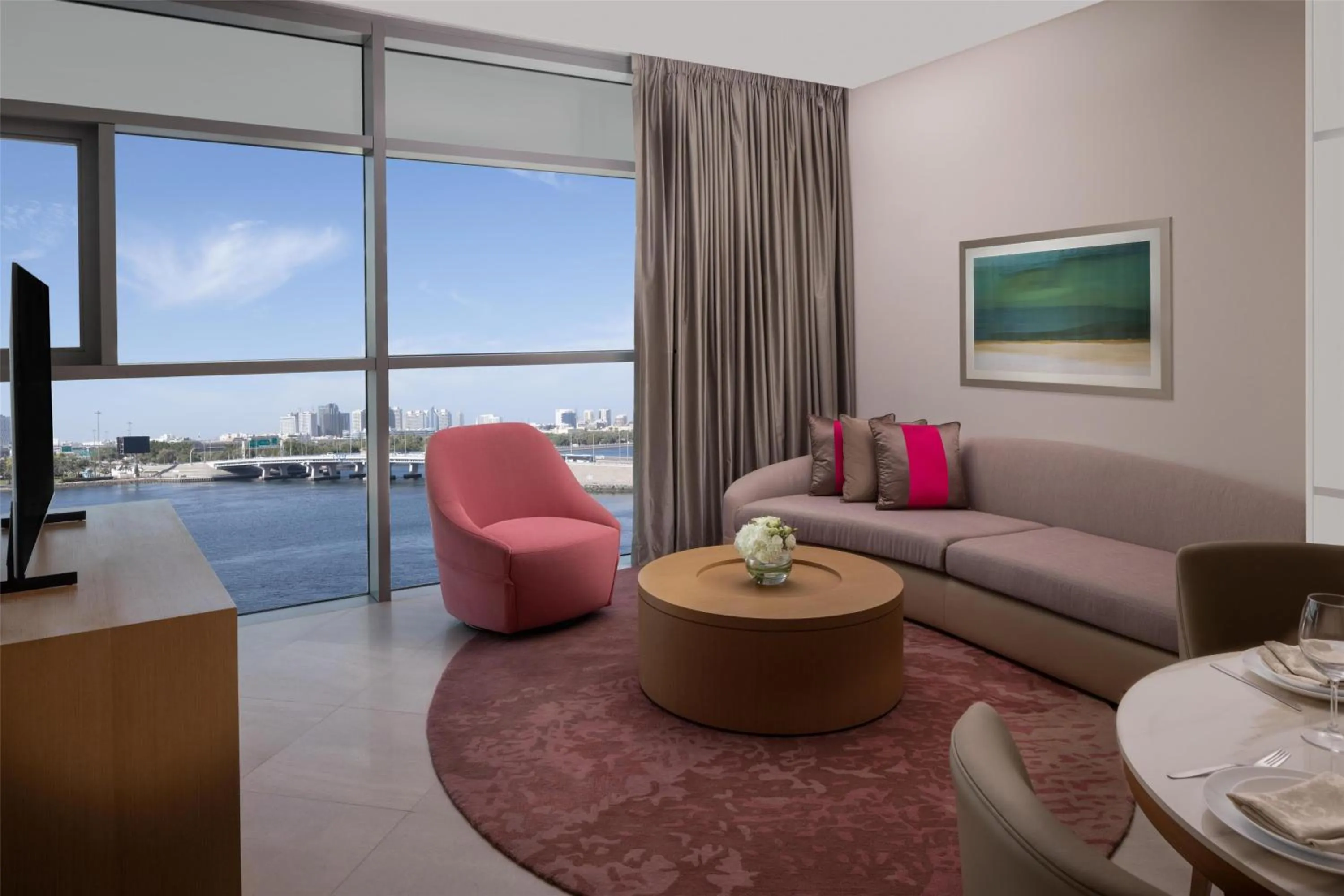 Living room in Hilton Dubai Creek Hotel & Residences