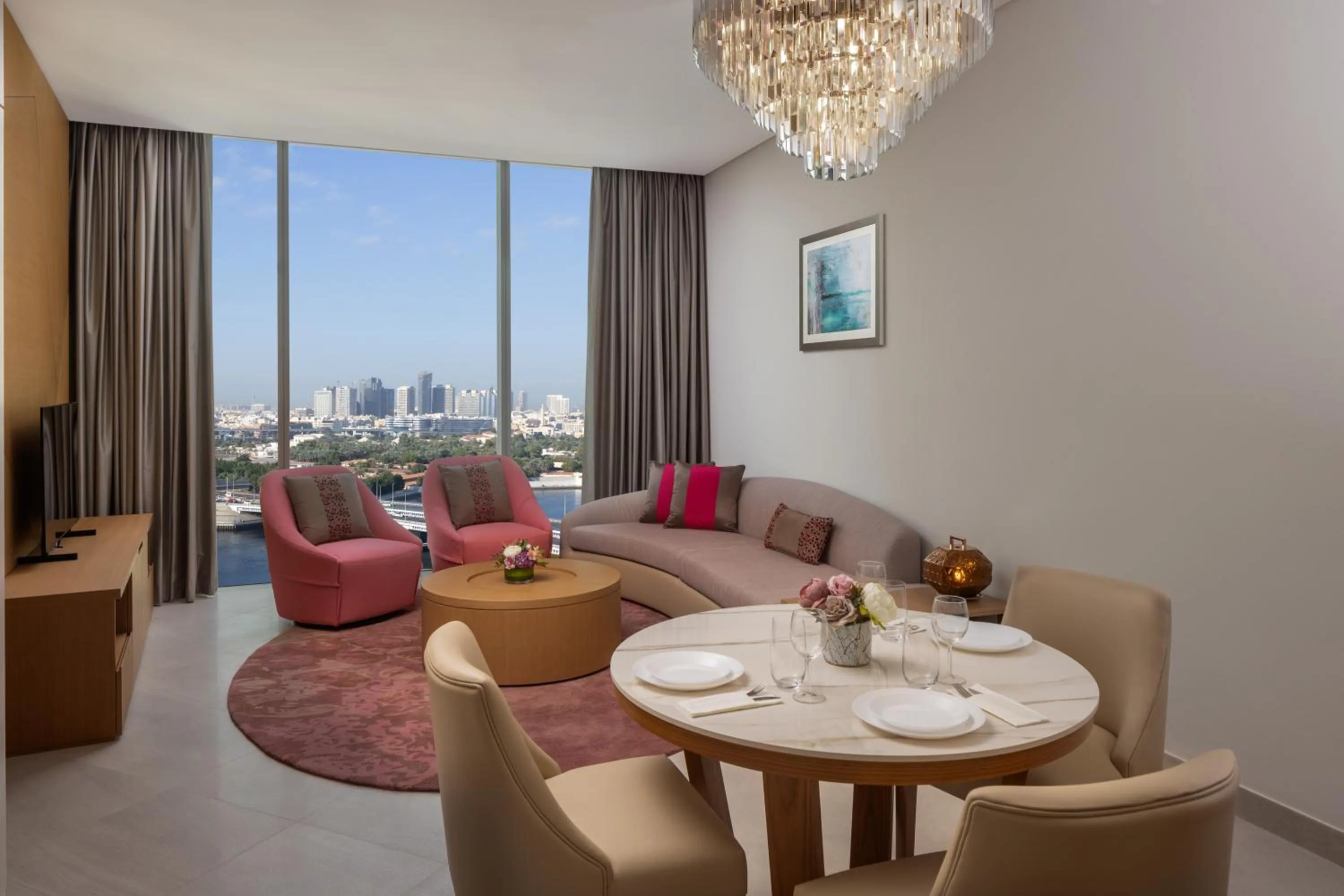 Living room in Hilton Dubai Creek Hotel & Residences