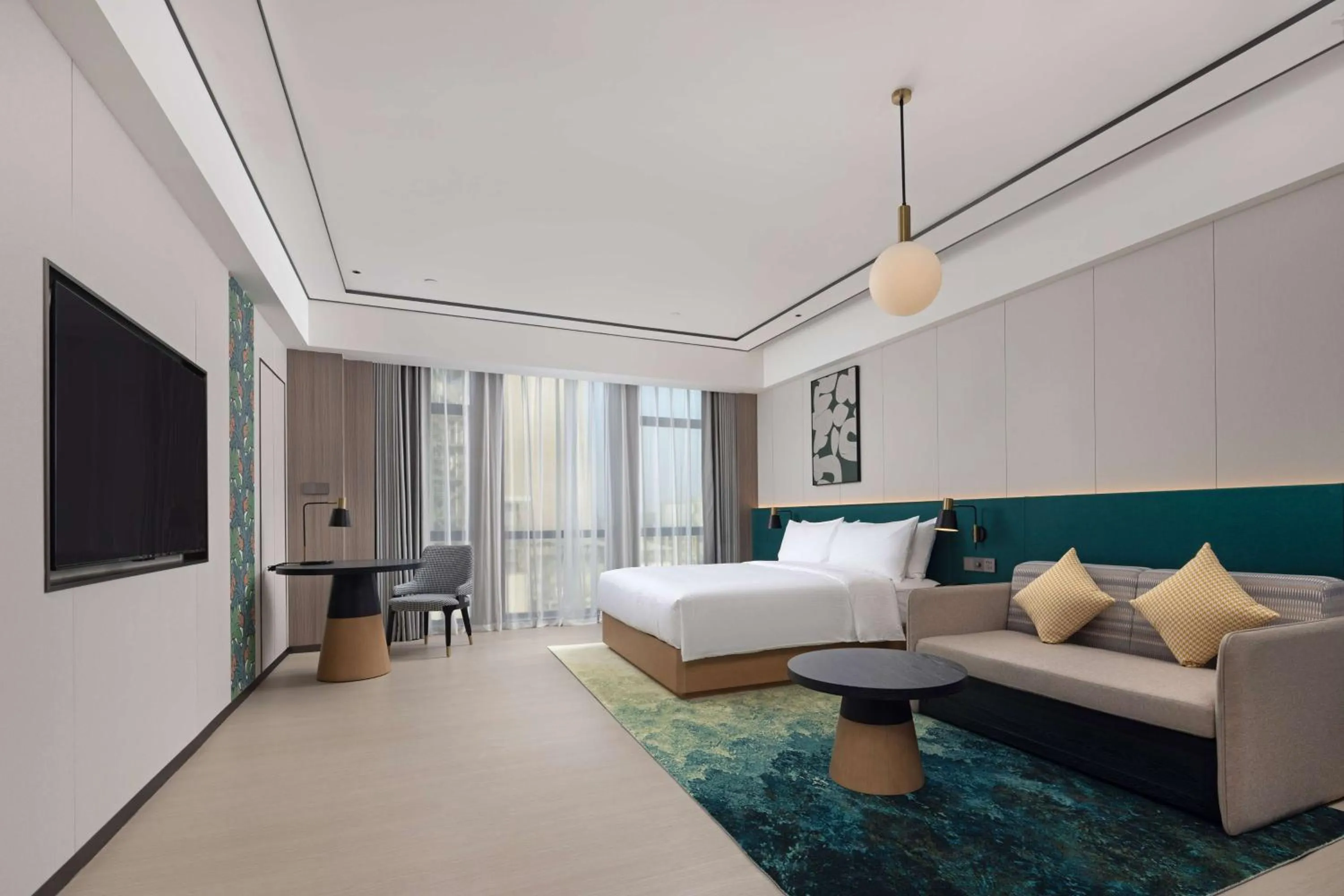 Living room, Bed in Hilton Garden Inn Jiangmen Xinhui
