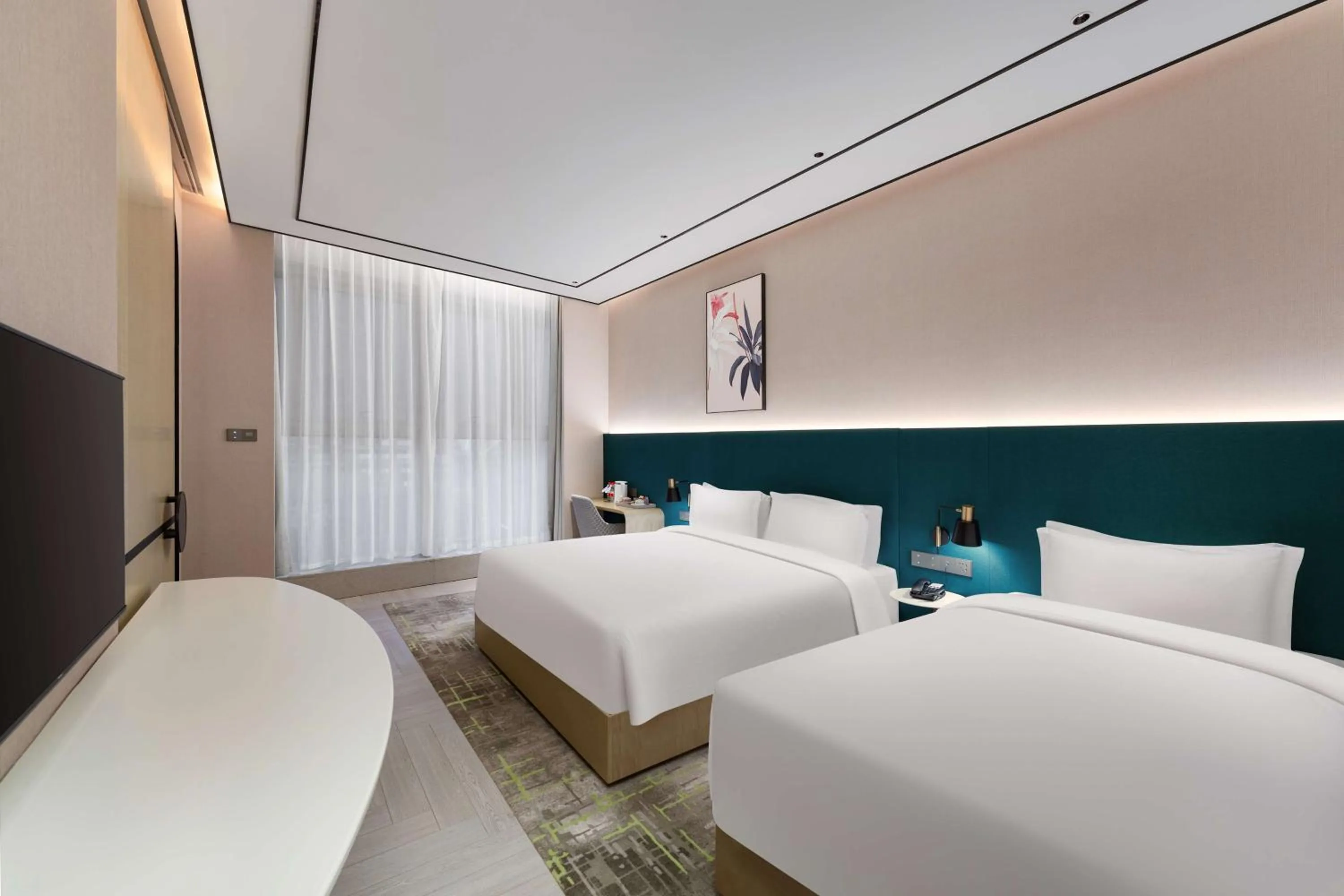 Bed in Hilton Garden Inn Nanjing Hexi Olympic Sports Center