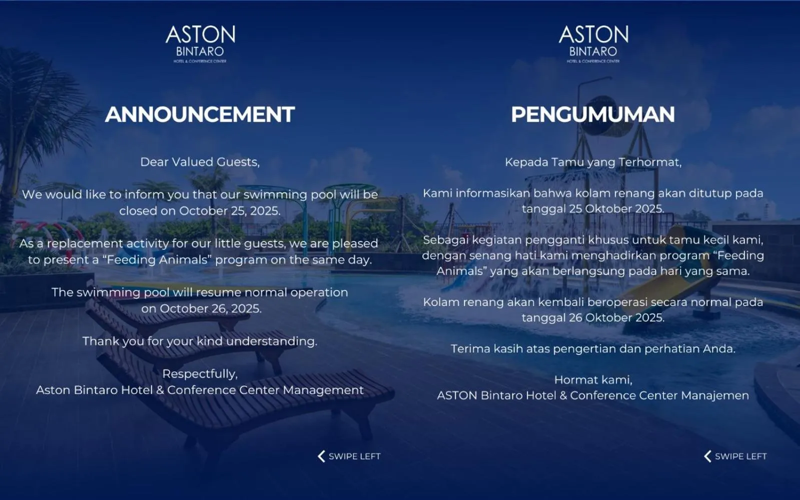 Swimming pool in Aston Bintaro Hotel & Conference Center