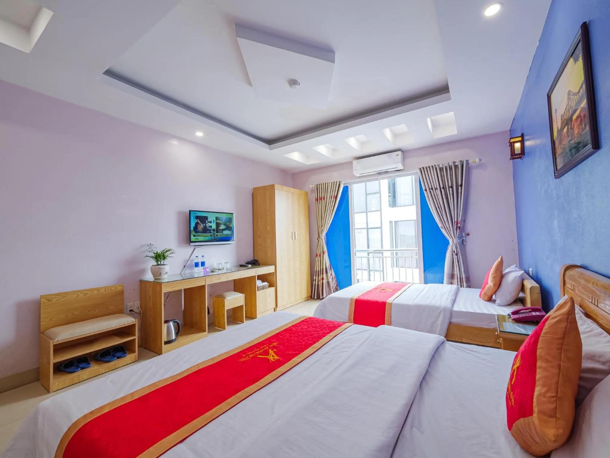 Bed in New An Phú Hotel