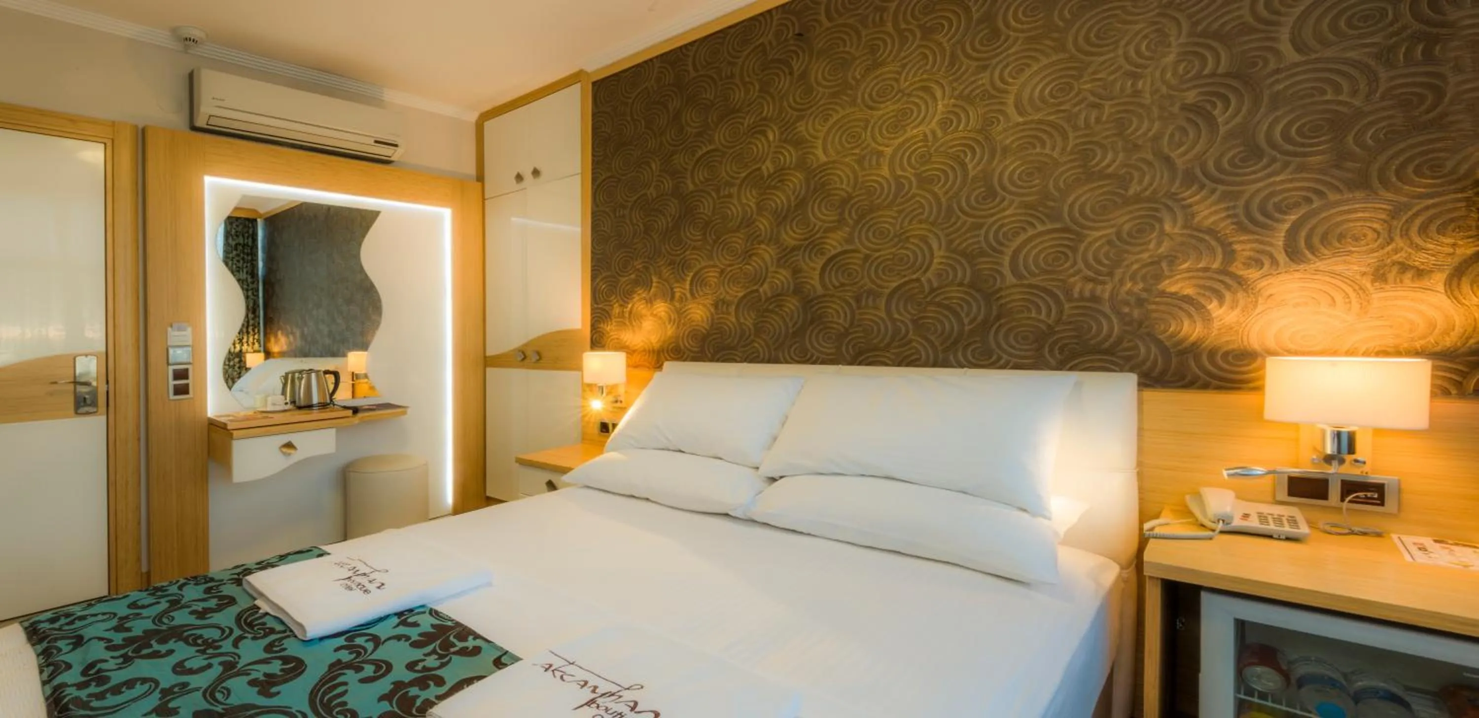 Bed in Akcayhan Hotel