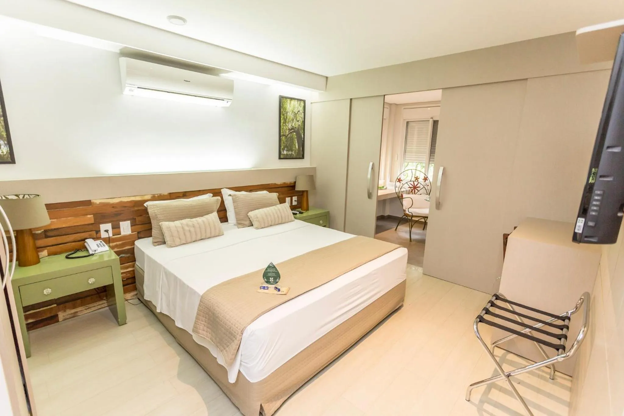 Bed in Hotel Pousada do Bosque