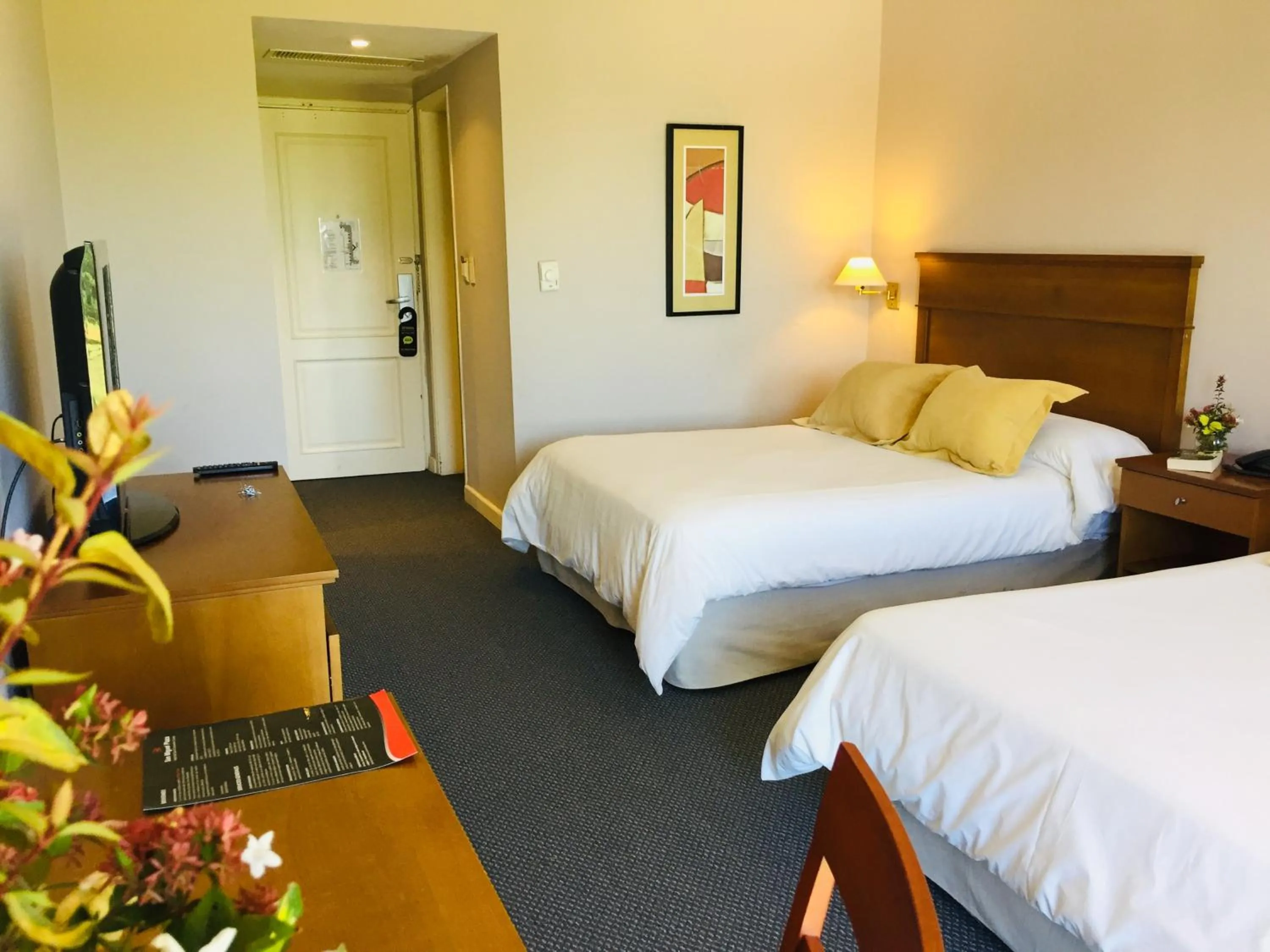 Bed in San Miguel Plaza Hotel All Inclusive