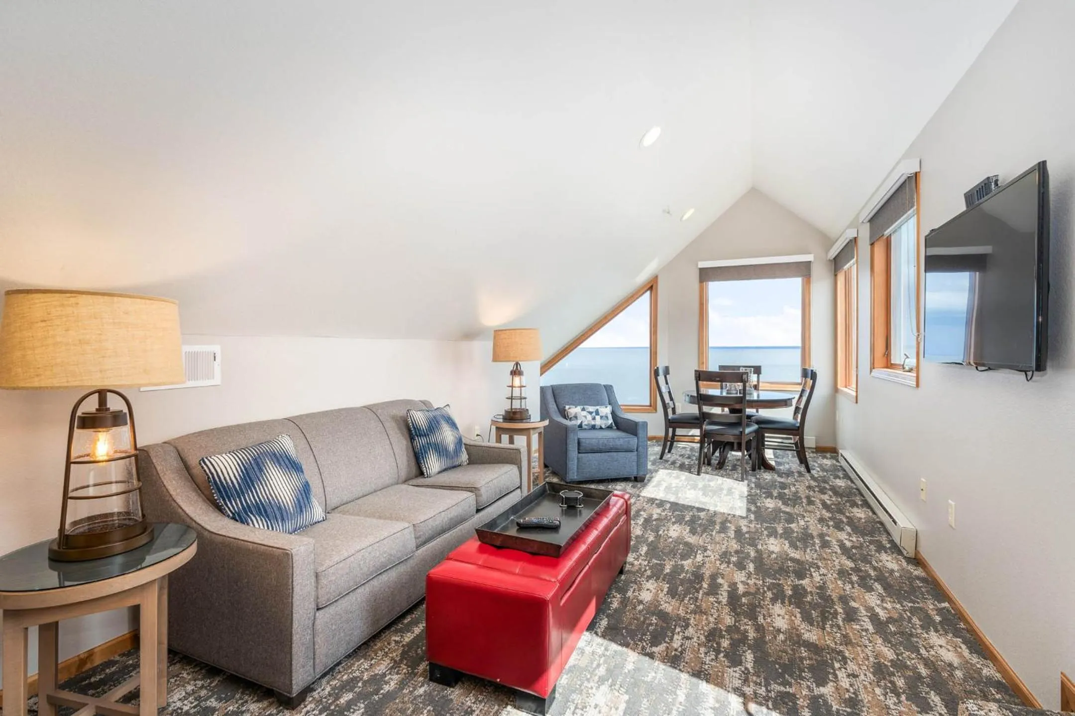 Seating area in Beacon Pointe on Lake Superior