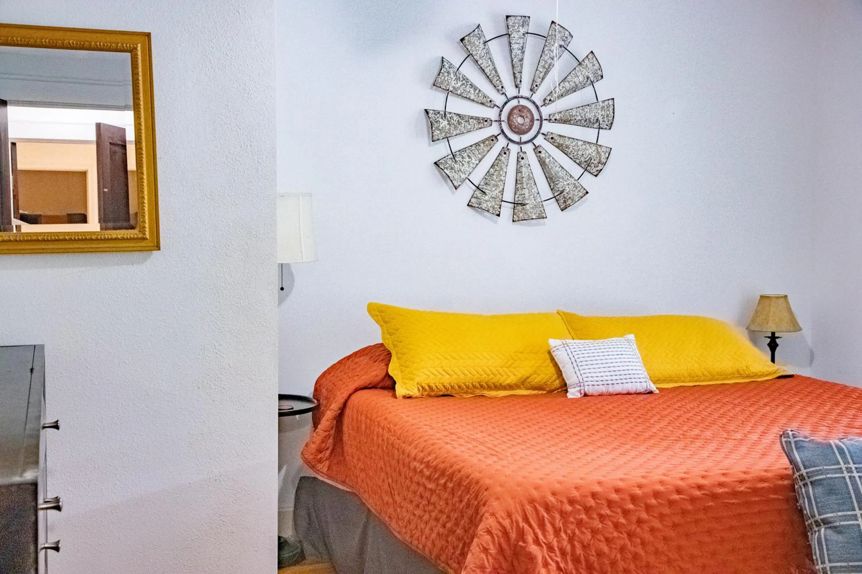 Bed in Kozy Haven Log Cabin Rentals