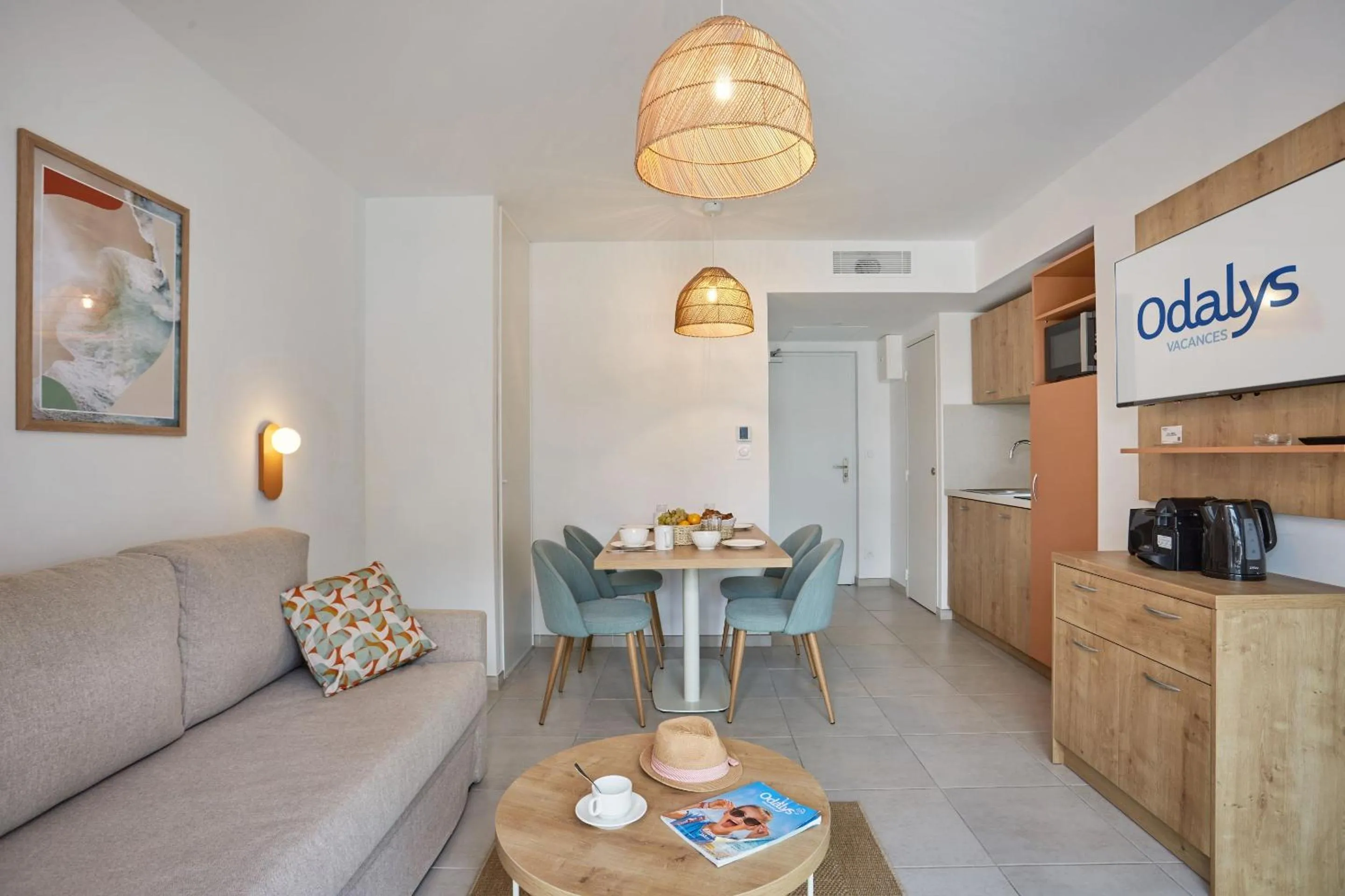 Seating area in Résidence Odalys Riviera