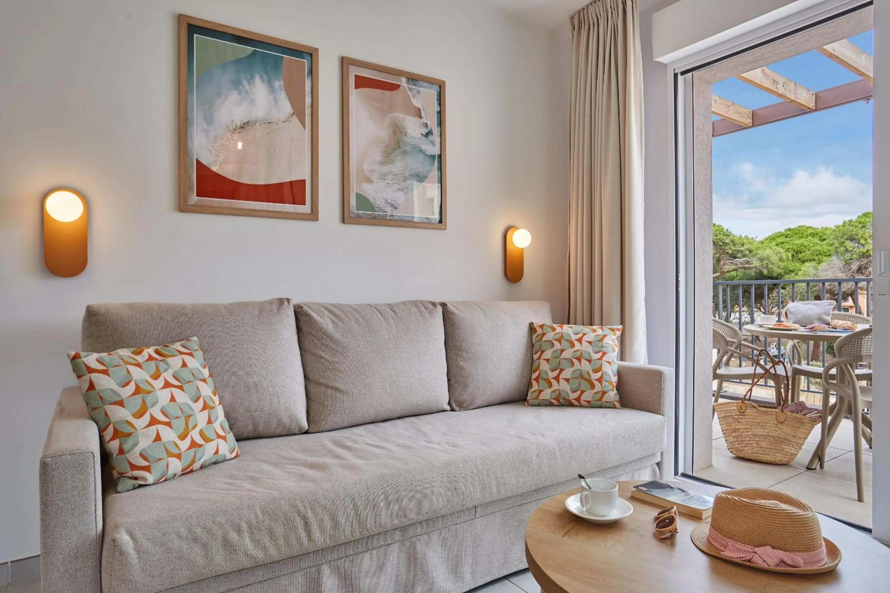 Seating area in Résidence Odalys Riviera