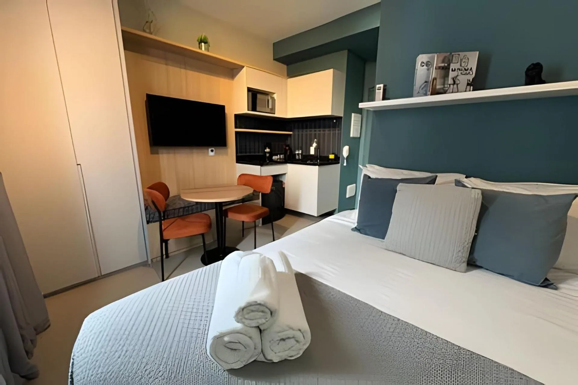 Bed in Apartamentos em frente ao Allianz Parque