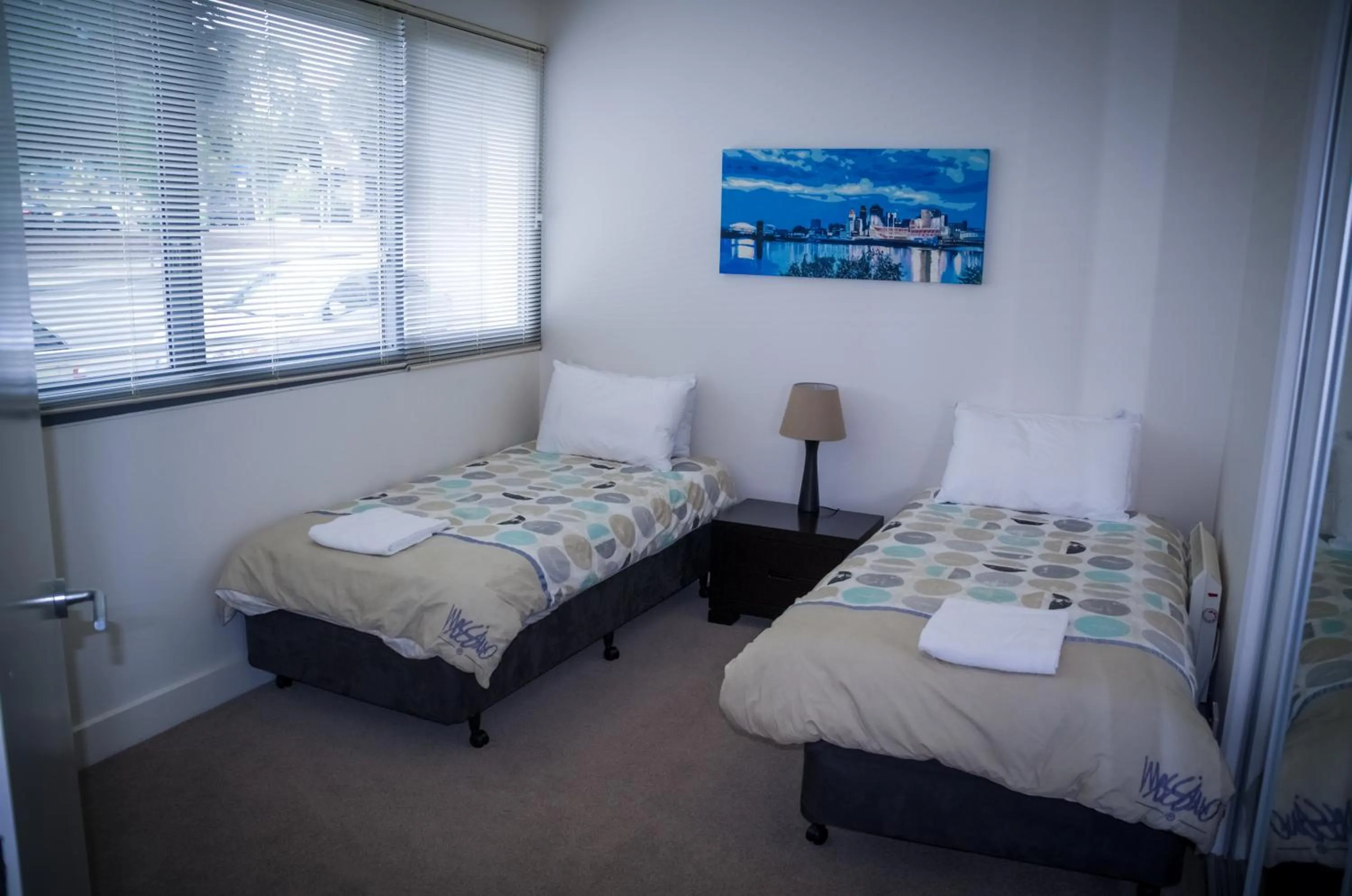 Bedroom, Bed in Waterfront (Yarra St) by Gold Star Stays