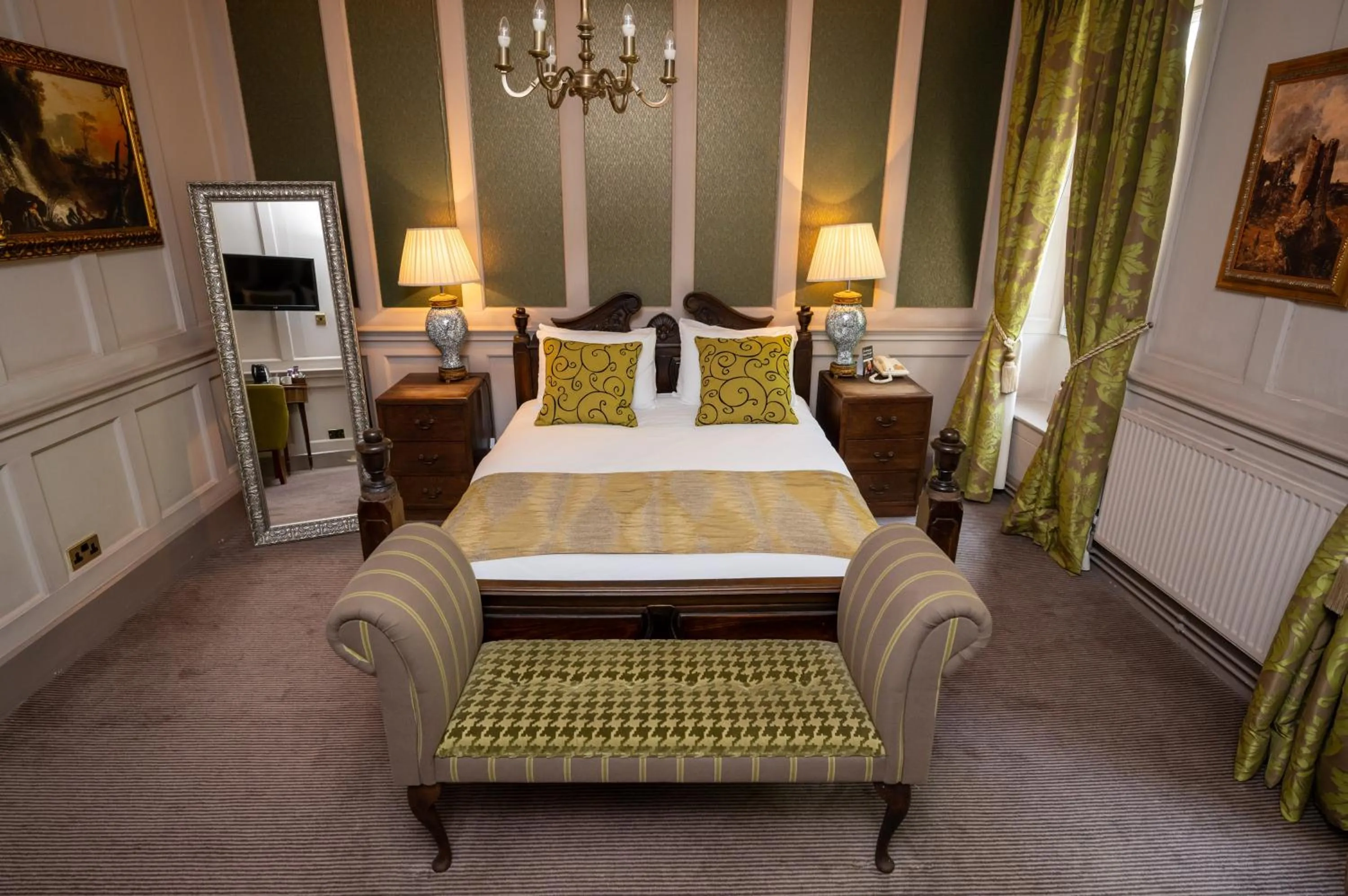 Bedroom, Bed in Cross Hands Hotel by Greene King Inns