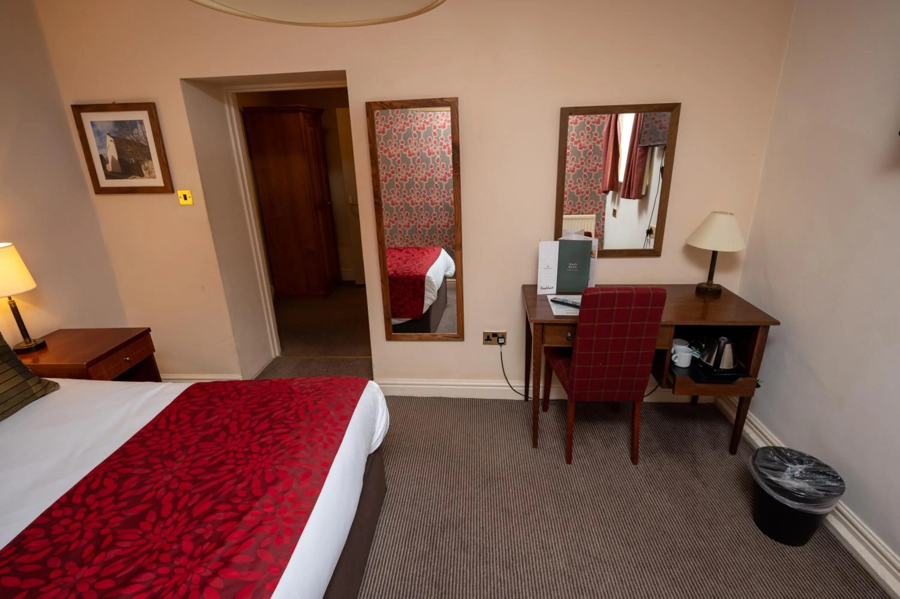 Bedroom, Bed in Cross Hands Hotel by Greene King Inns