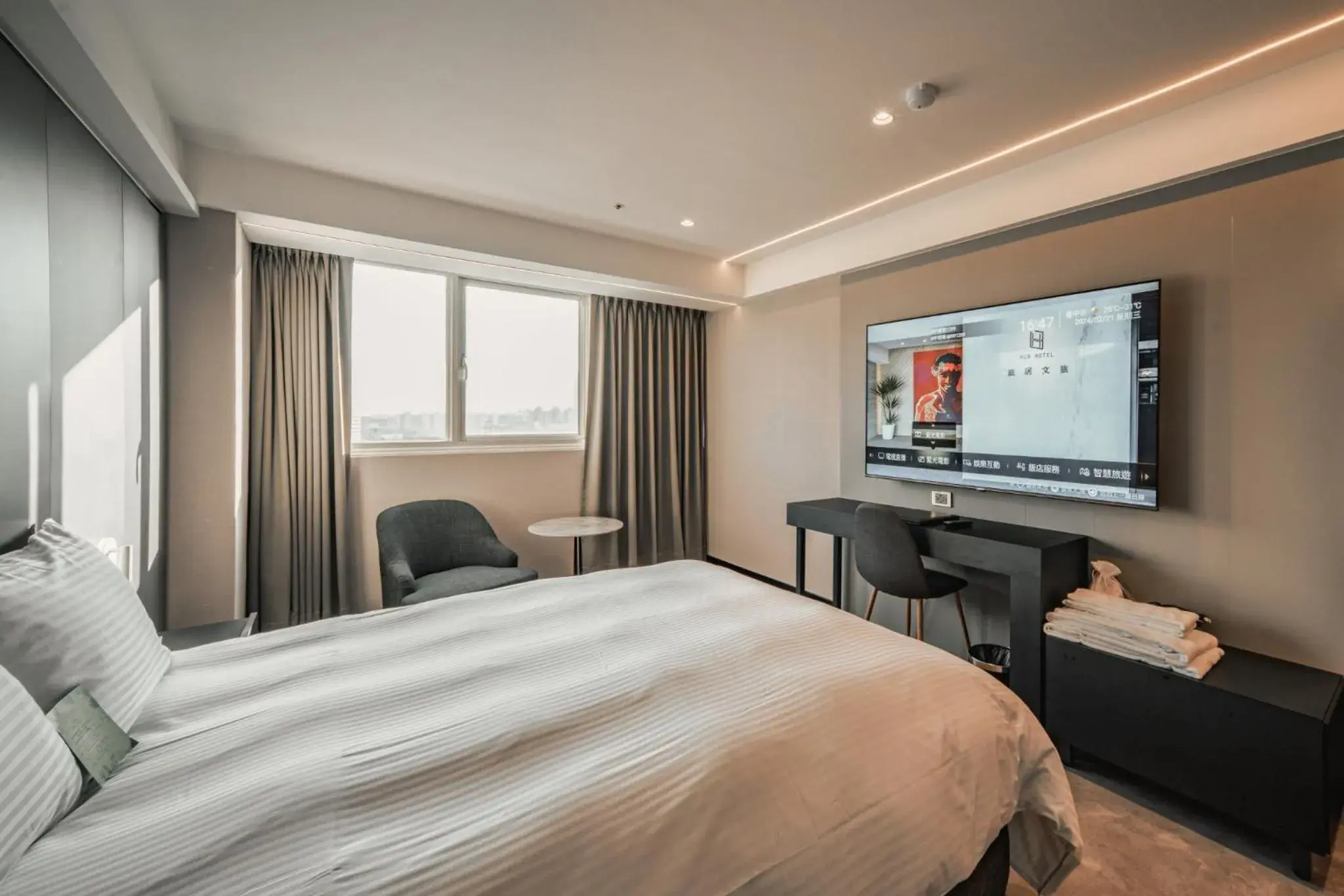 Bed in Hub Hotel Kaohsiung Yisin Branch Bed in Hub Hotel Kaohsiung Yisin Branch