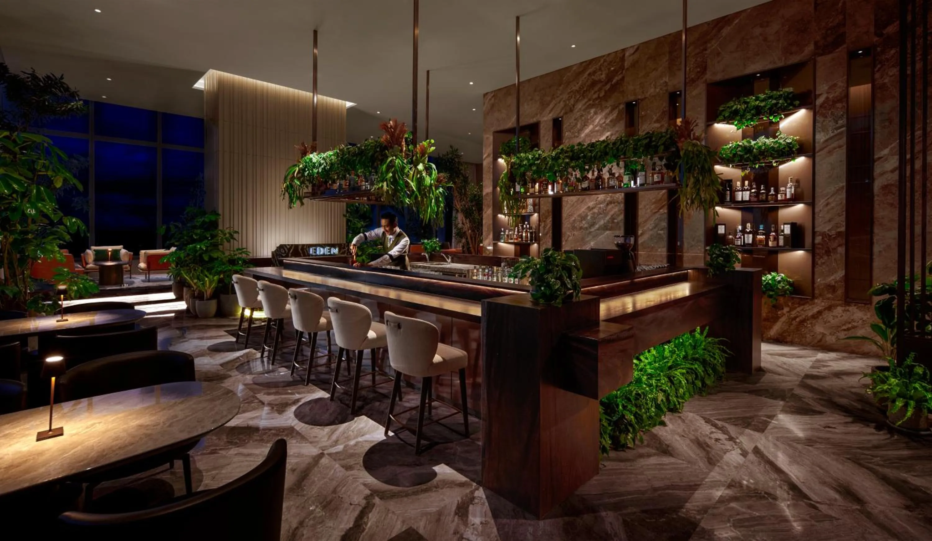 Lounge or bar in Pan Pacific Jakarta