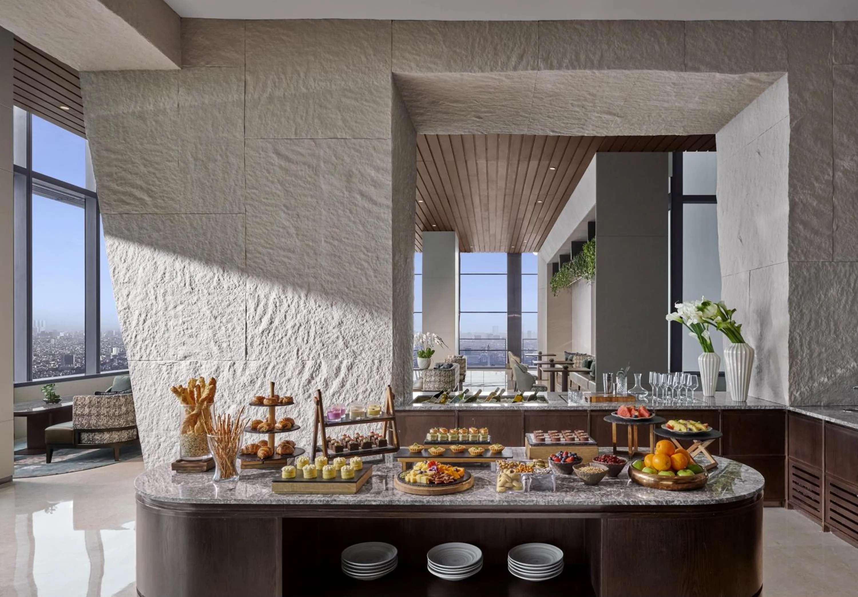 Communal lounge/ TV room in Pan Pacific Jakarta