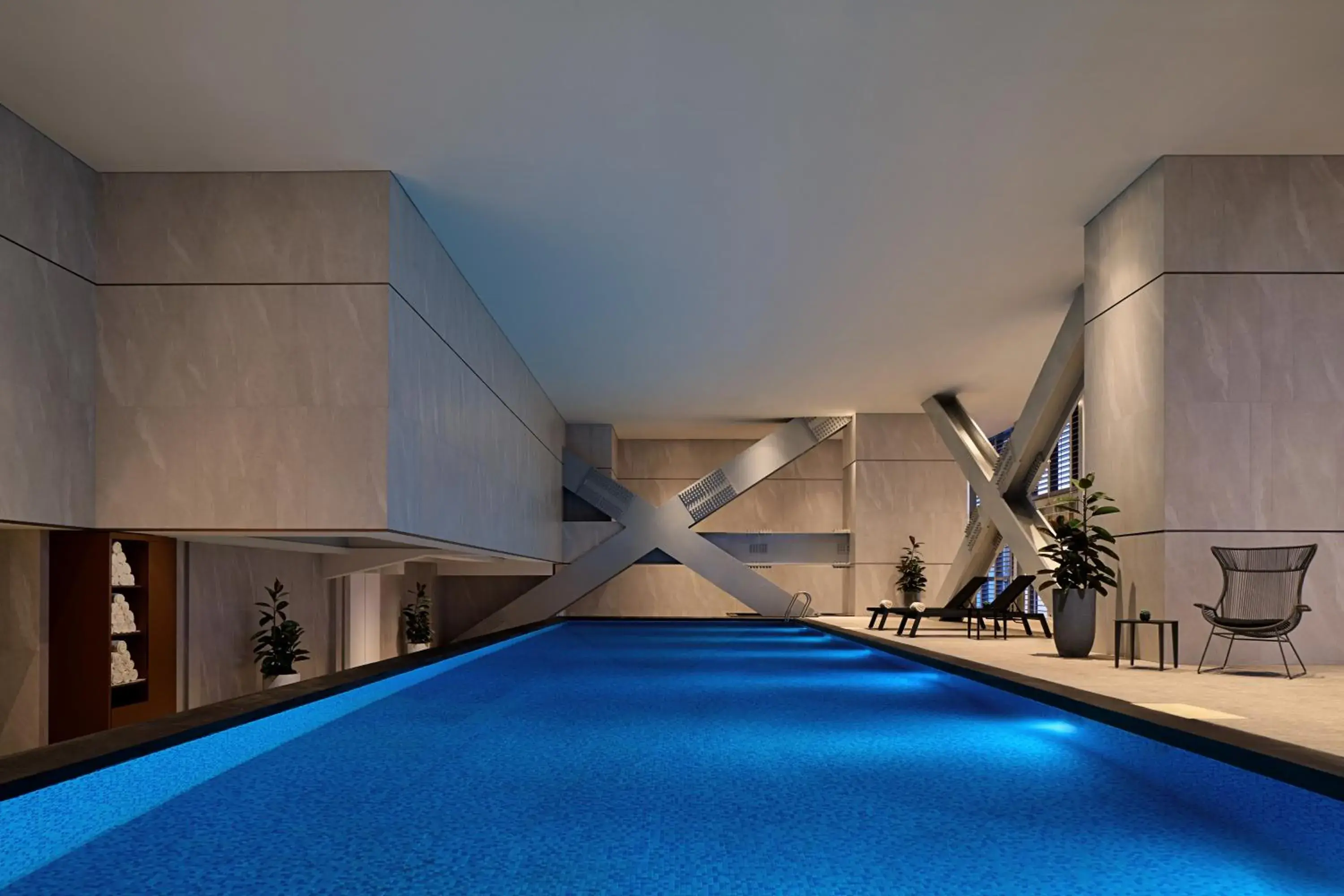 Pool view, Bed in Pan Pacific Jakarta Pool view, Bed in Pan Pacific Jakarta