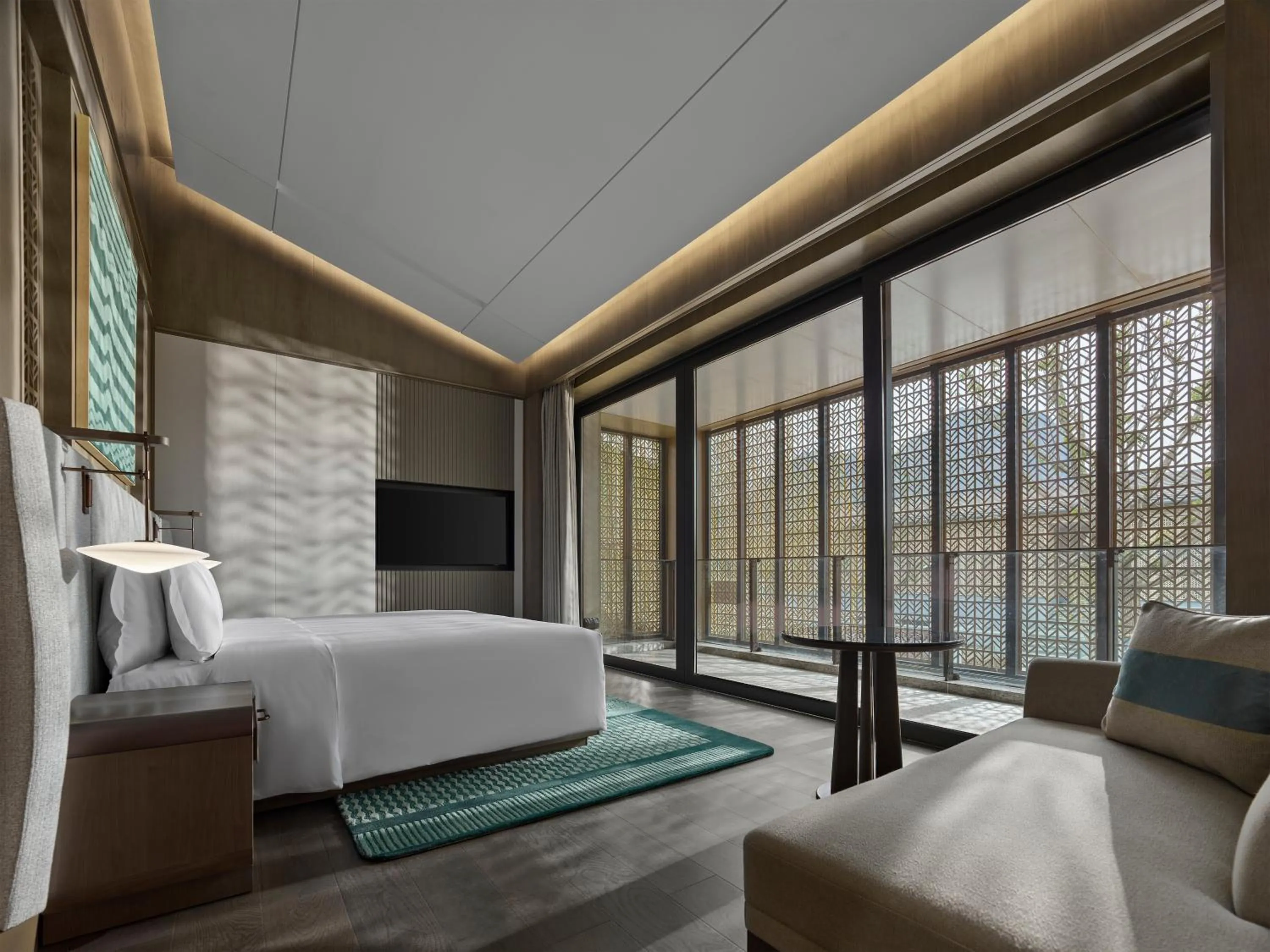 Bedroom, Bed in Banyan Tree Suzhou Shishan
