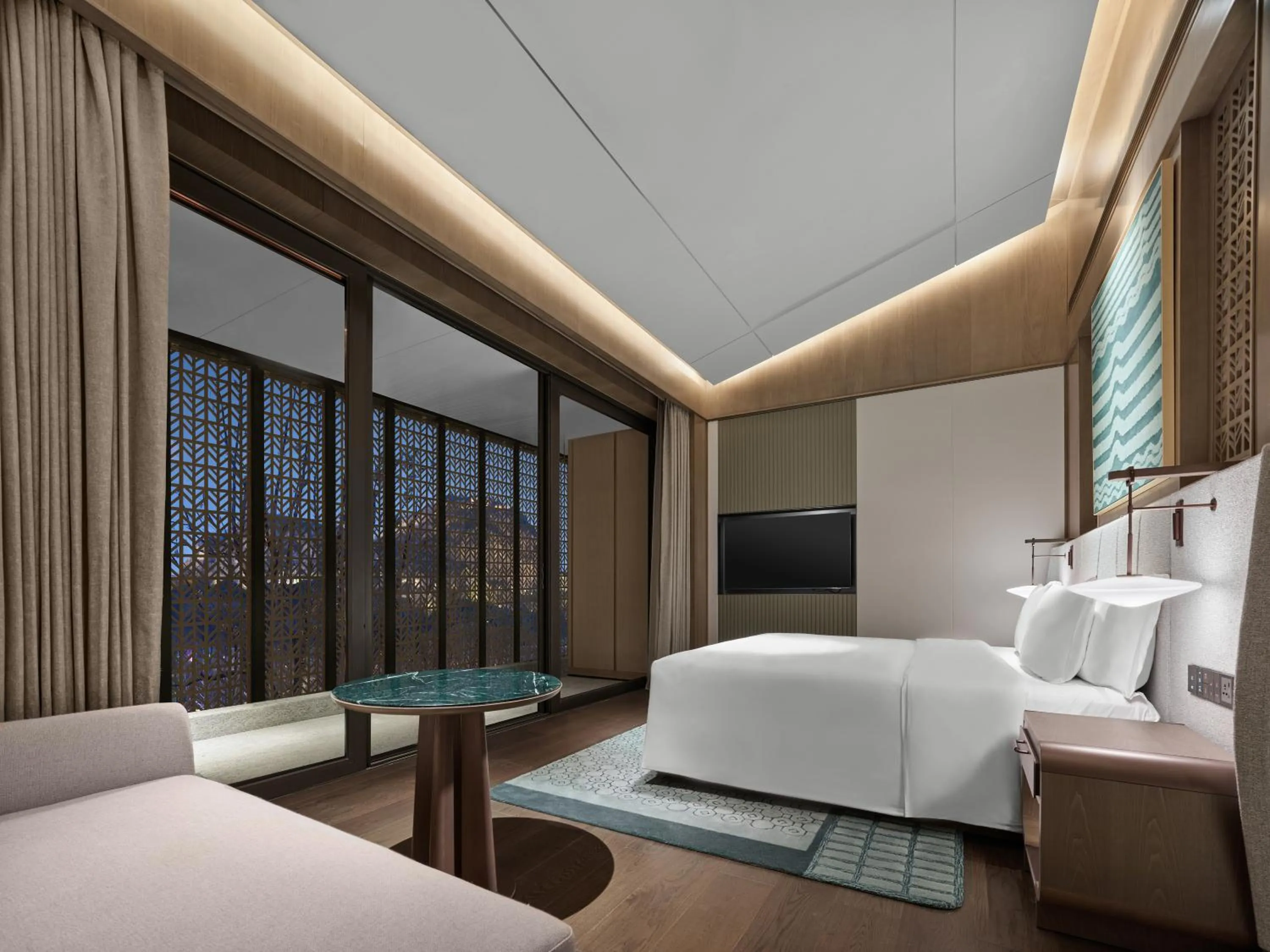 Bedroom, Bed in Banyan Tree Suzhou Shishan