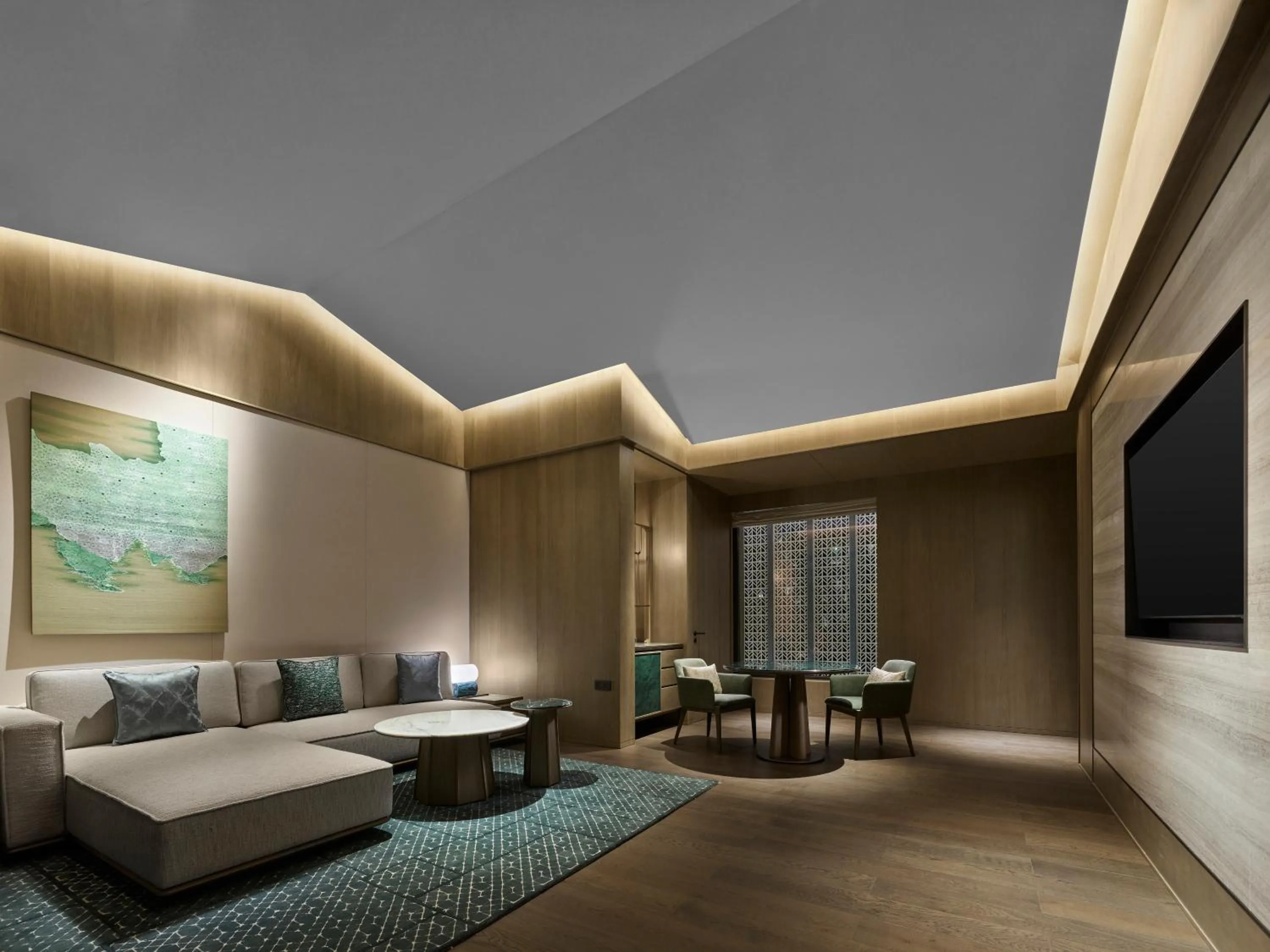 Living room in Banyan Tree Suzhou Shishan