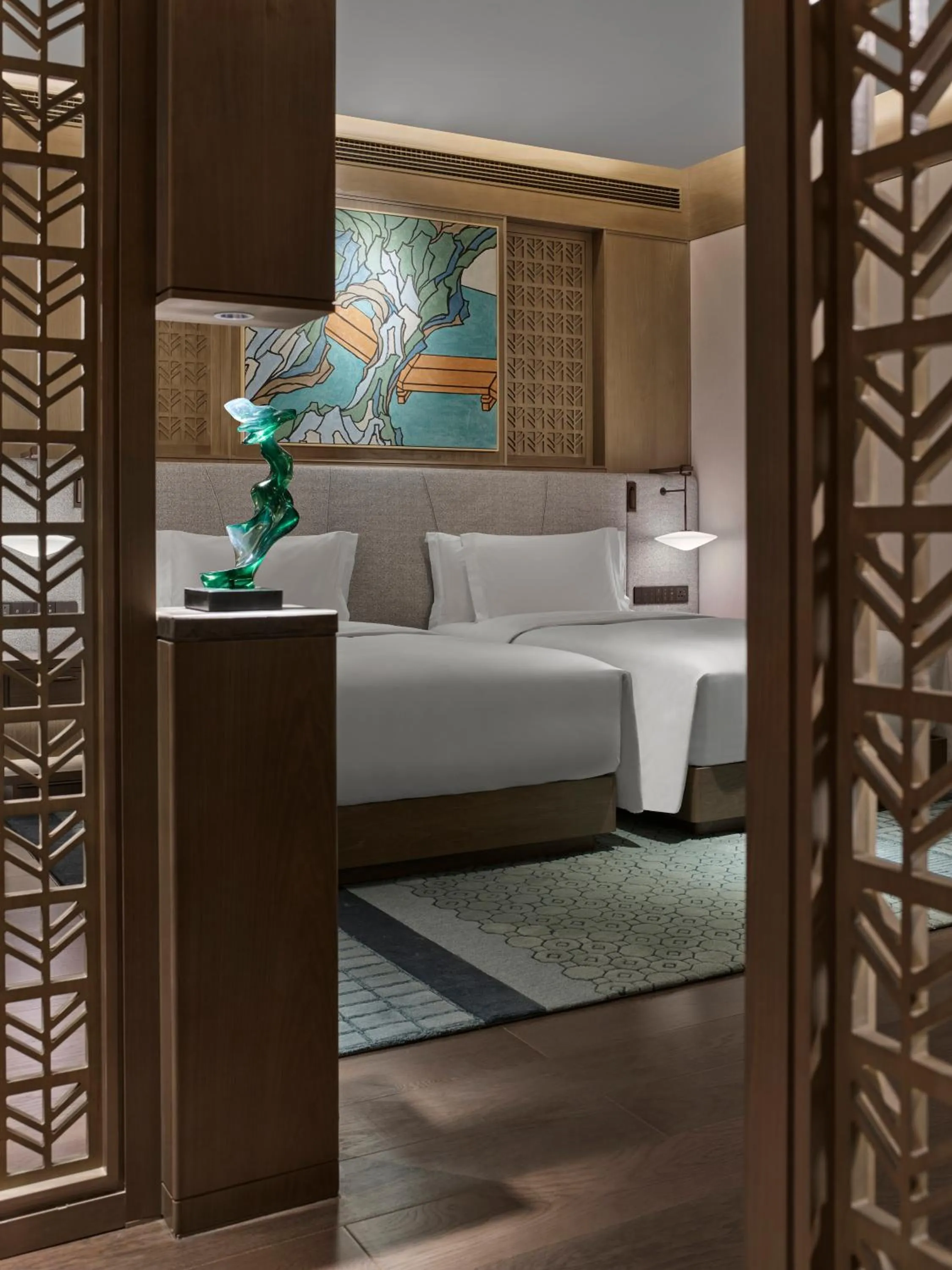 Bed in Banyan Tree Suzhou Shishan